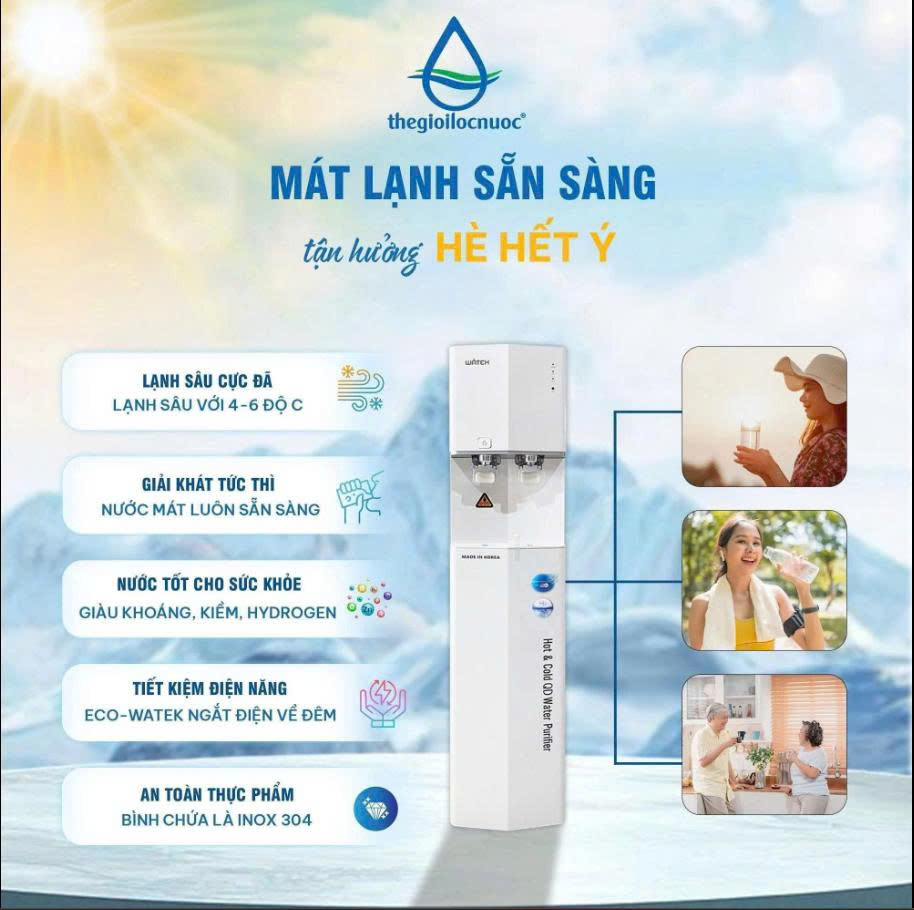Máy lọc nước nóng lạnh Watek, model: WT-4200-RO
