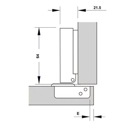Bản lề Hafele DIY Inox 304 giảm chấn - Lắp trùm nửa 315.07.114