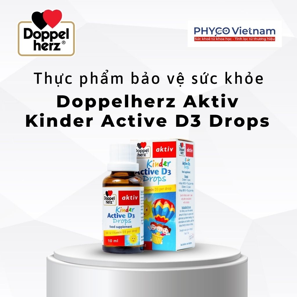TPBVSK Doppelherz Aktiv Kinder Active D3 Drops hỗ trợ bổ sung Vitamin D3 cho trẻ - Phân phối chính hãng