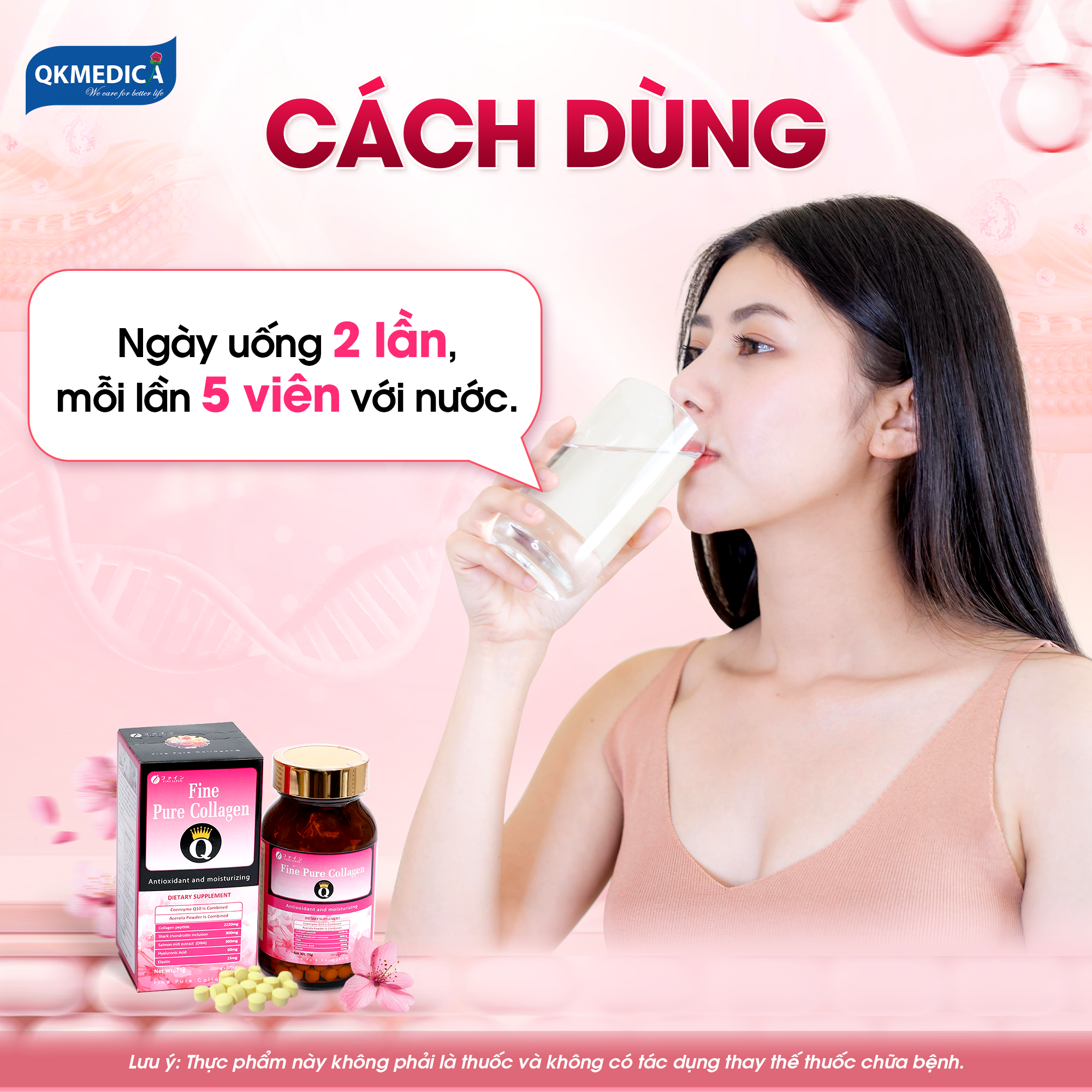 Thực phẩm bảo vệ sức khỏe Fine Pure Collagen Q (hộp 375 viên)