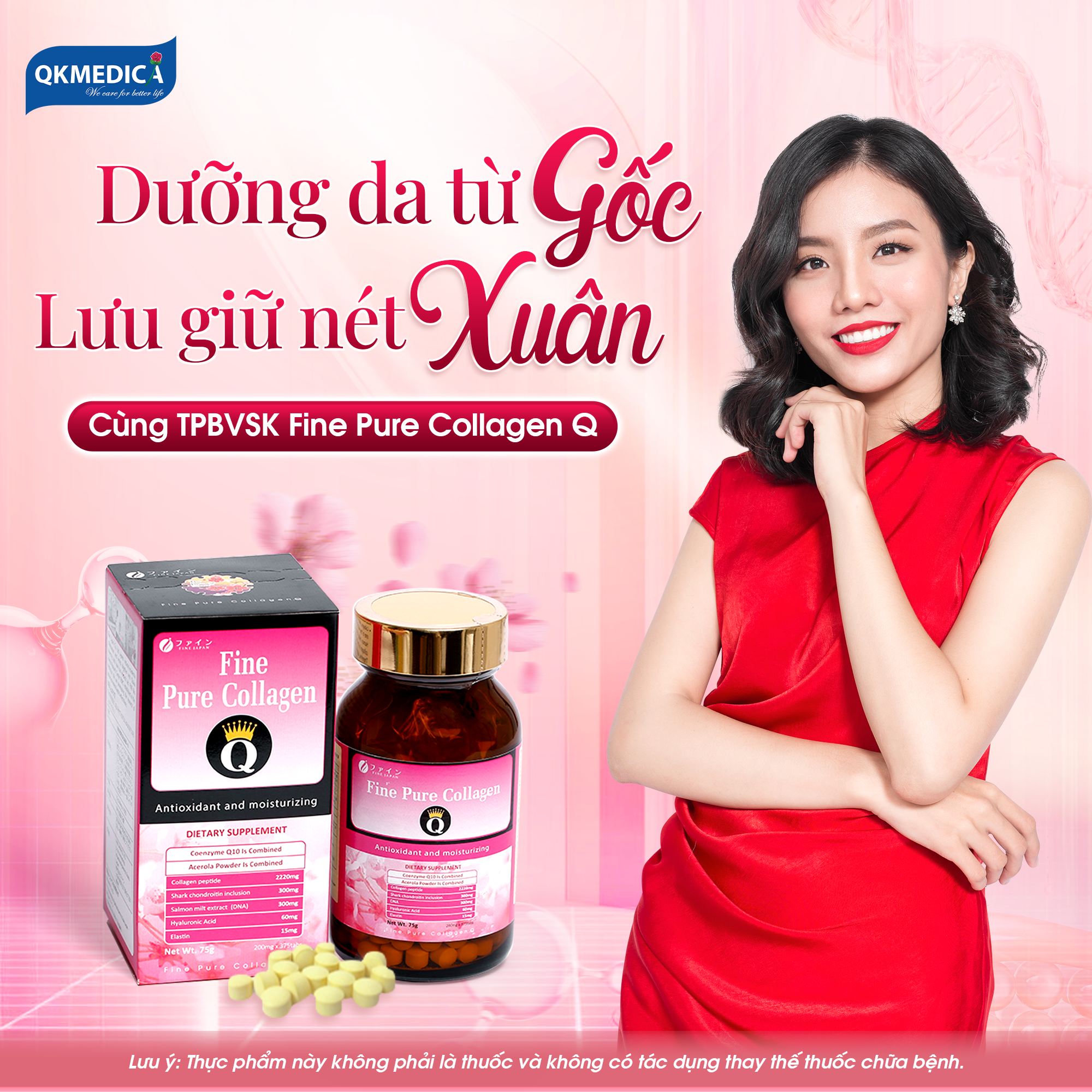 Thực phẩm bảo vệ sức khỏe Fine Pure Collagen Q (hộp 375 viên)