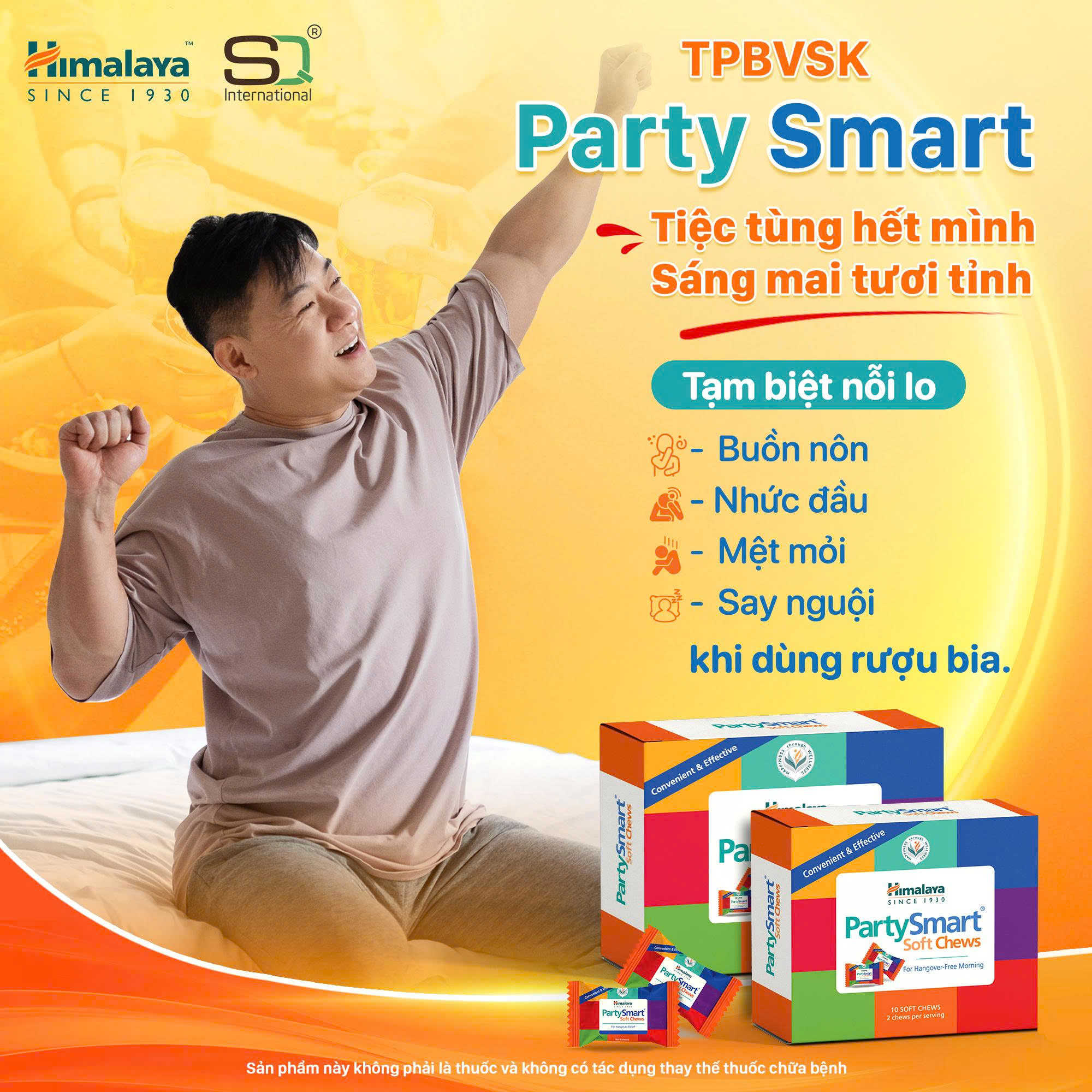 Hộp 10 viên Viên kẹo Party Smart hỗ trợ giảm buồn nôn, khó chịu sau tiệc tùng - 4
