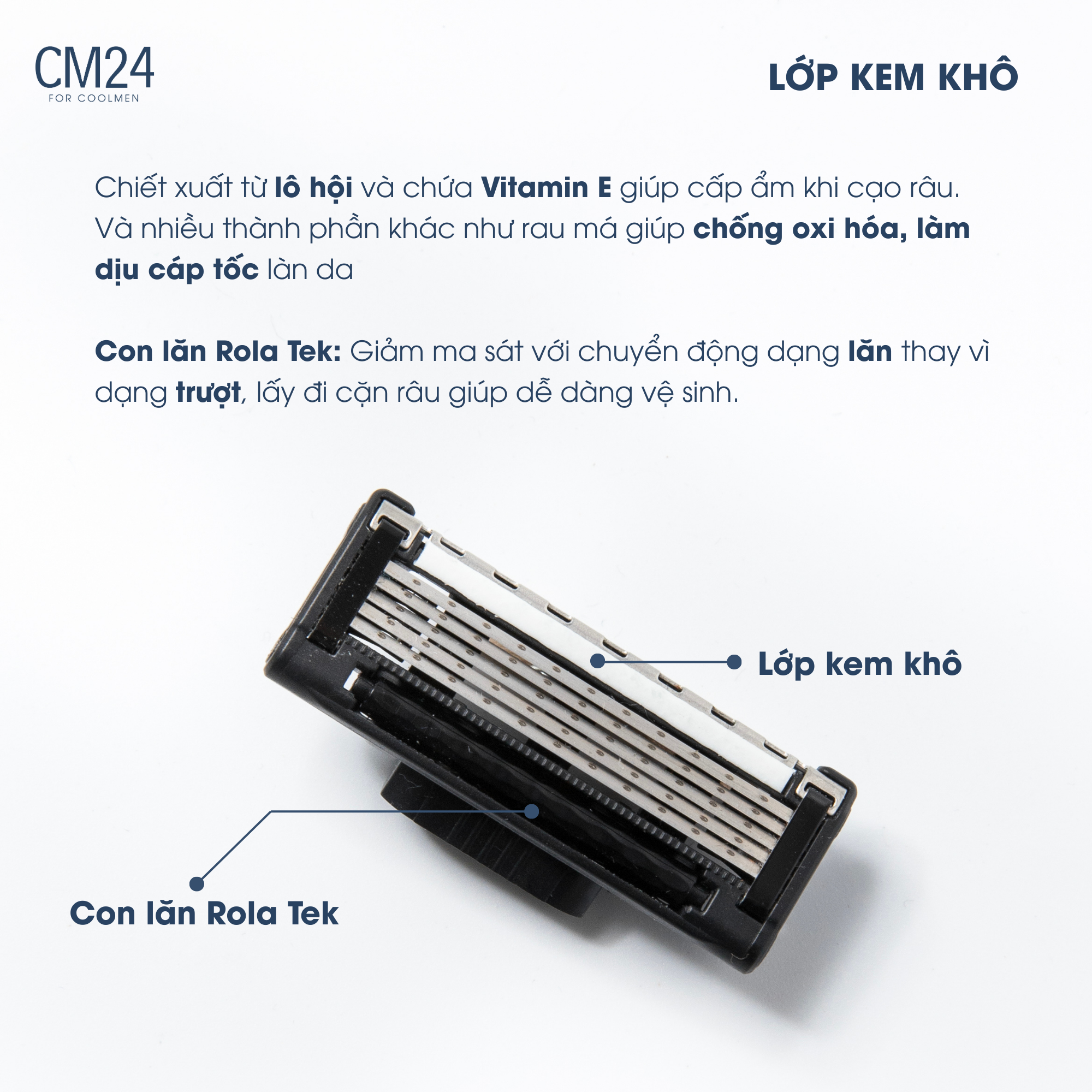 Bộ dao cạo râu CM24 5 lưỡi kèm móc treo