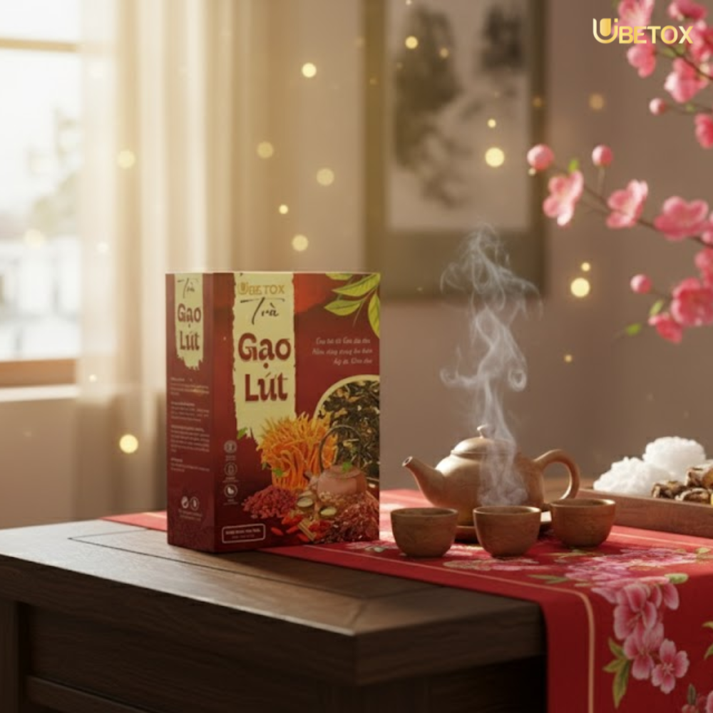 Trà Gạo Lứt (Kỷ tử đông trùng) - Hộp giấy, 20 túi lọc x 10gr