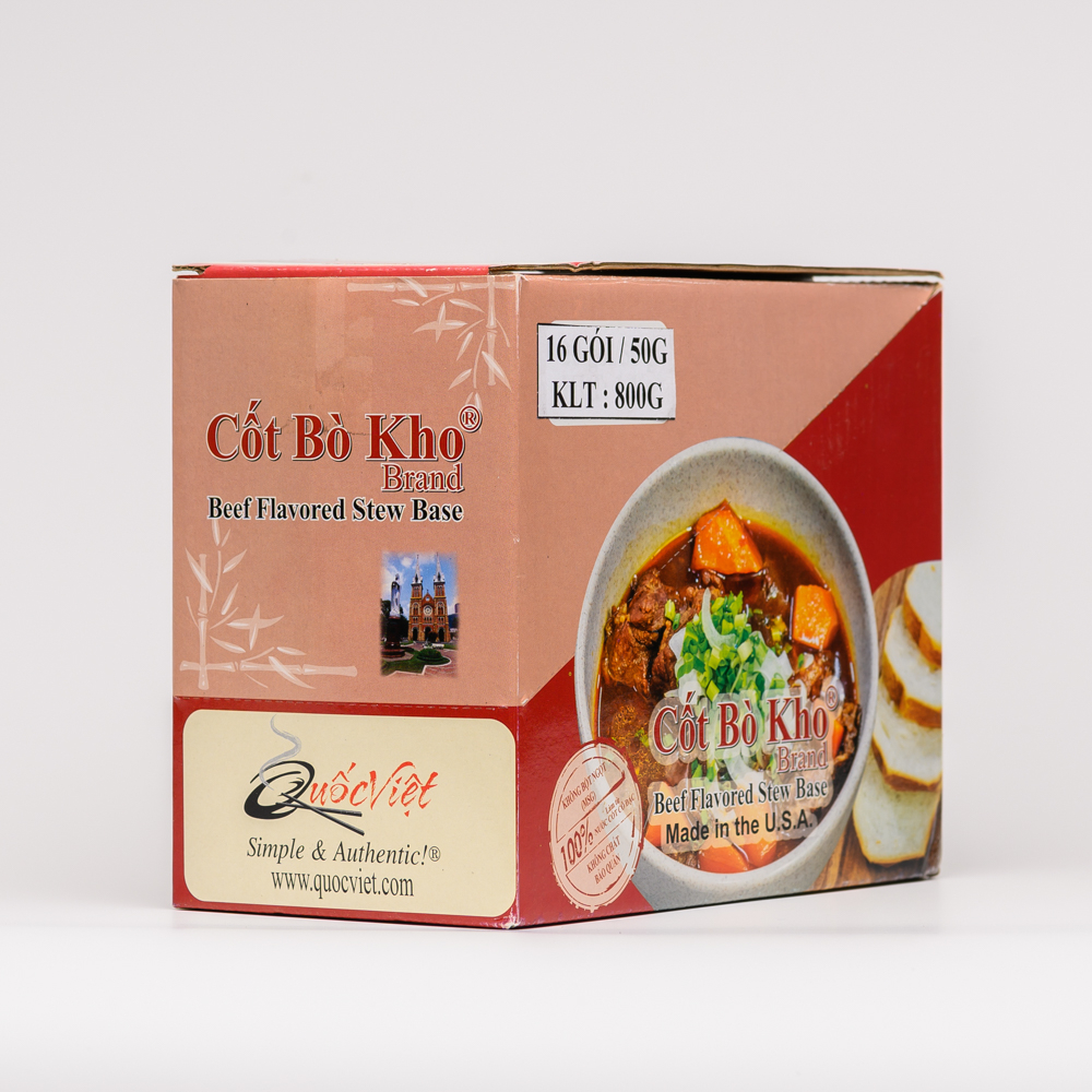 Cốt gia vị Bò Kho (Hộp 16 gói) - Vietnam Beef Flovored Stew Base-duoc-ban-tai-Droppiimart