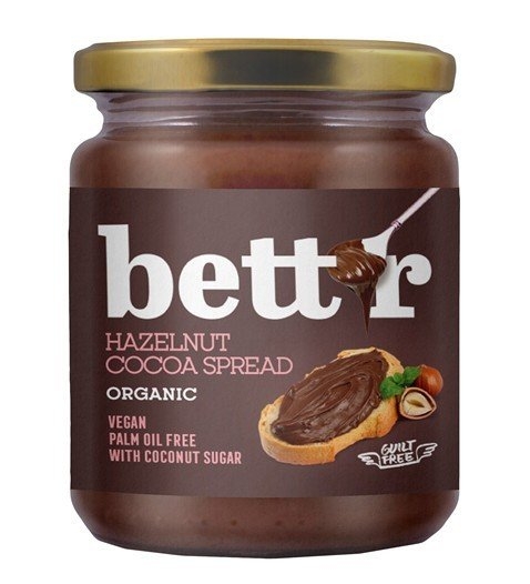 Bơ cacao hạt phỉ hữu cơ Bett'r 250g