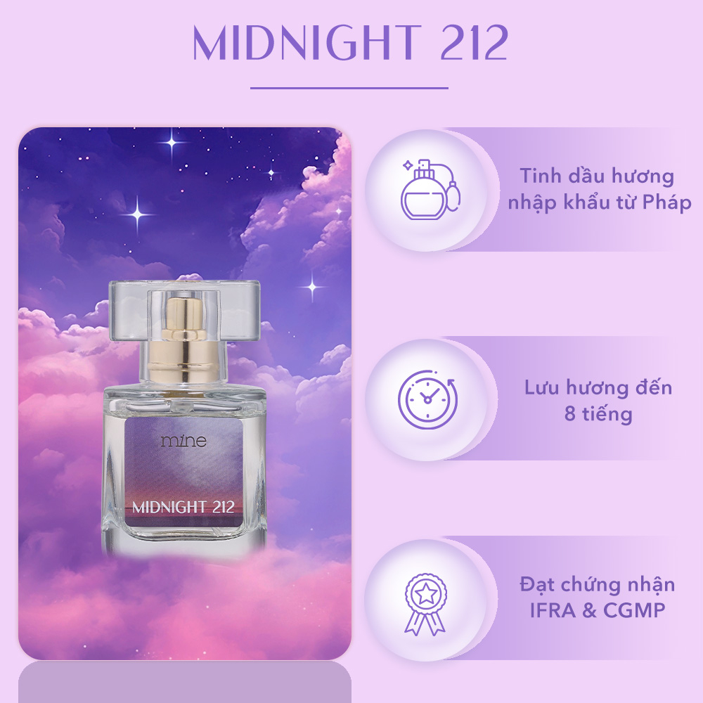 Nước hoa nữ Mine Midnight lưu hương 6-8h 30ml