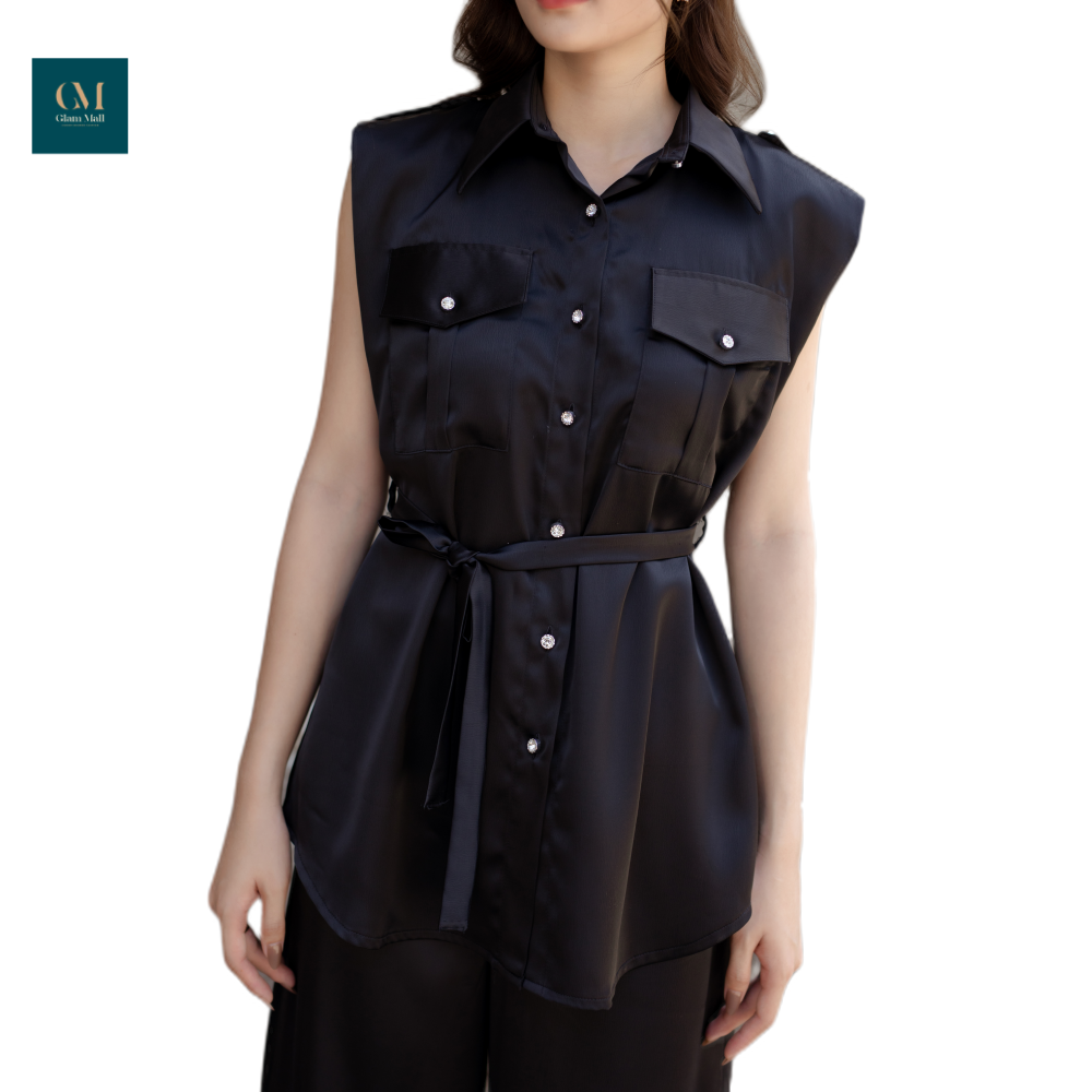Set doris áo sơ mi lụa túi vuông-duoc-ban-tai-PL Home & Health Store