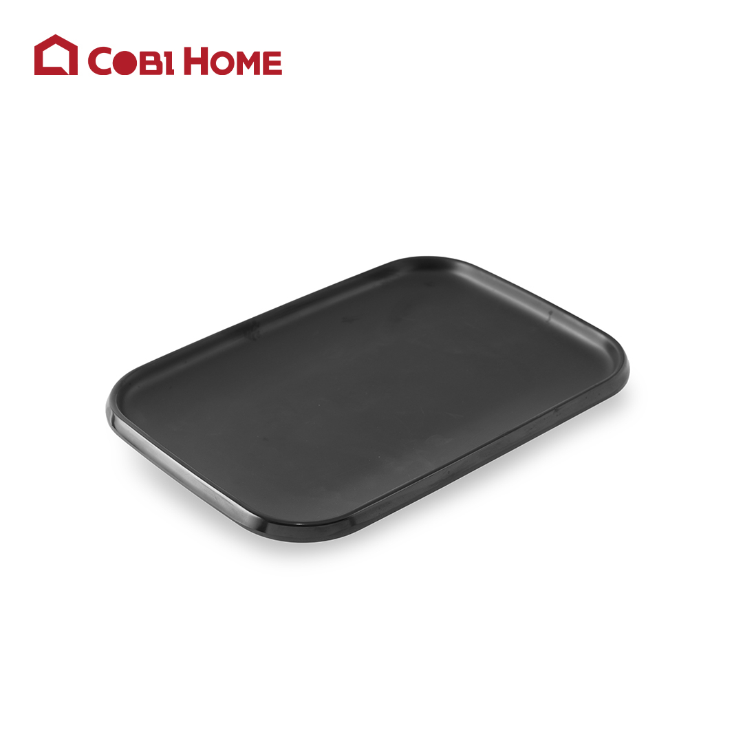 Dĩa Yangge đen chữ nhật bo cạnh_378114