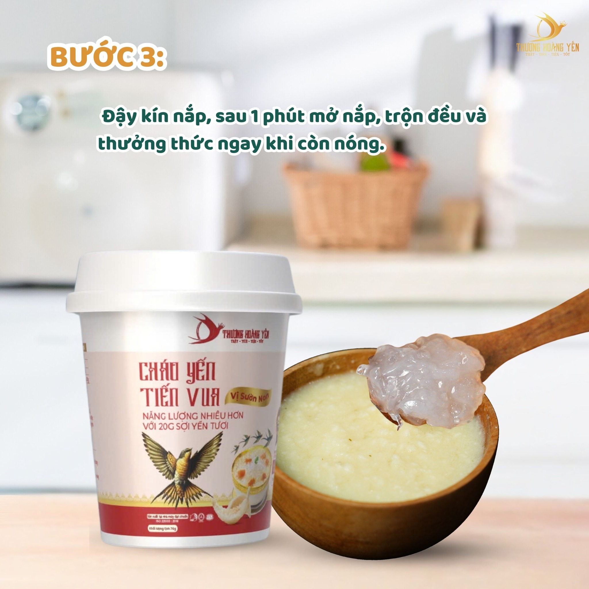 Thùng 24 cốc Cháo yến tiến vua vị sườn non THƯỢNG HOÀNG YẾN 20gr - 7