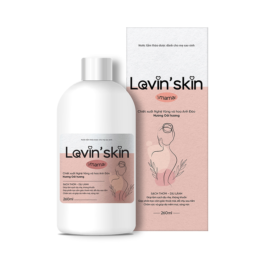 Nước tắm thảo dược cho mẹ sau sinh Lovin'skin Mama 260ml-duoc-ban-tai-Siêu Thị Ánh Nguyệt