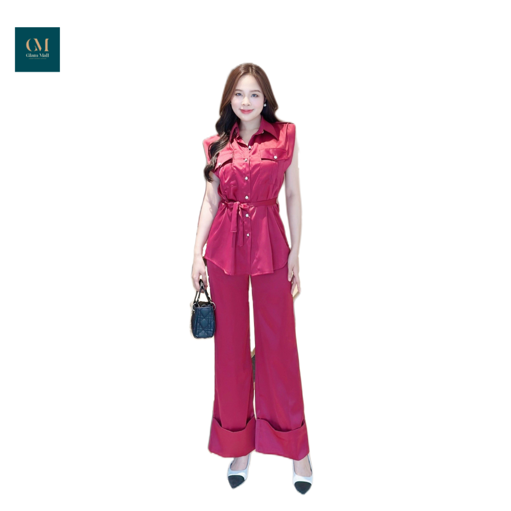 Set doris áo sơ mi lụa túi vuông-duoc-ban-tai-PL Home & Health Store