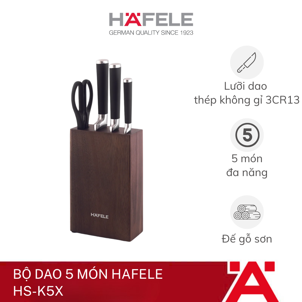 Bộ dao 5 món Hafele HS-K5X - Phân phối chính hãng