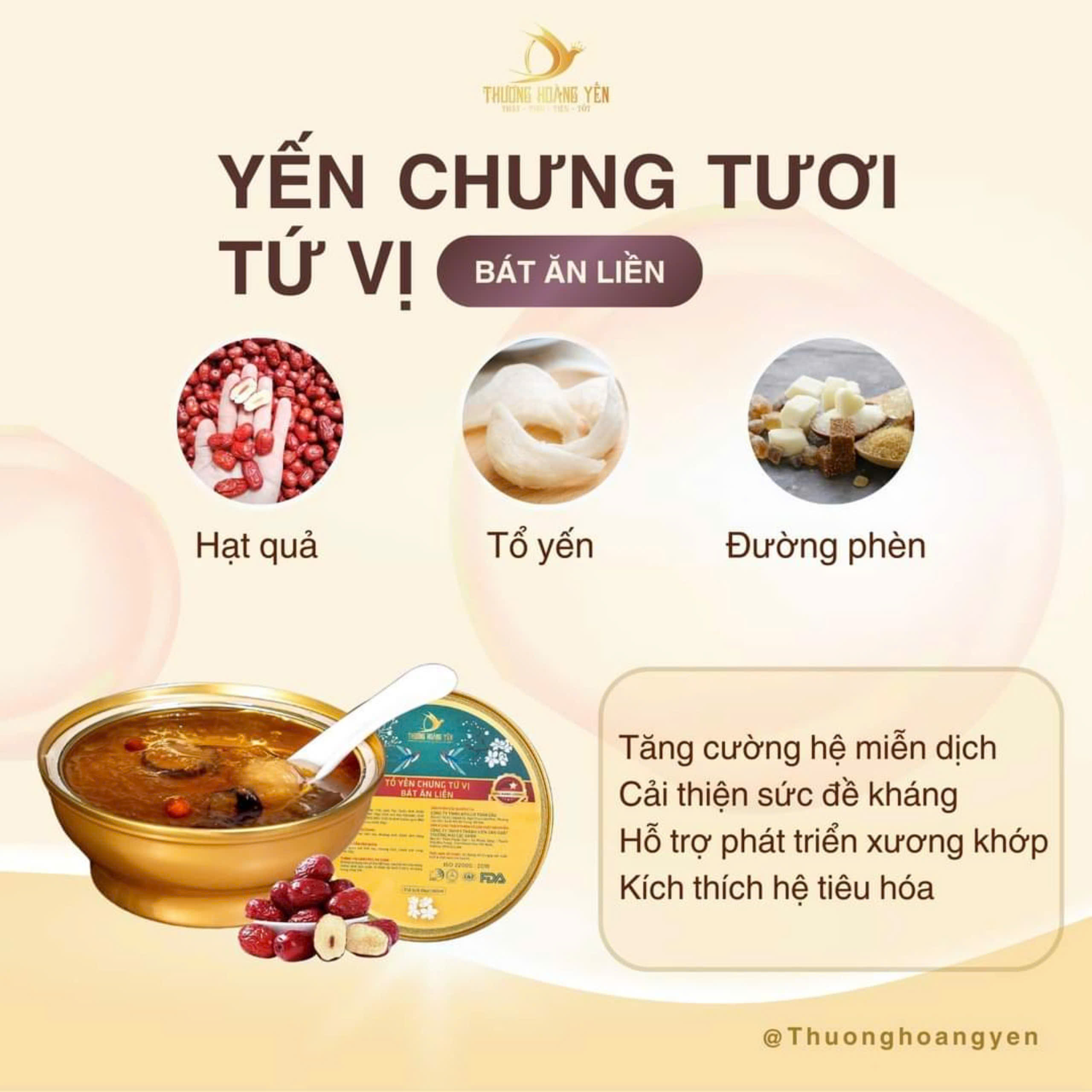 SET 6 Yến chưng Ăn liền mix vị Truyền Thống - THƯỢNG HOÀNG YẾN 140gr - 7
