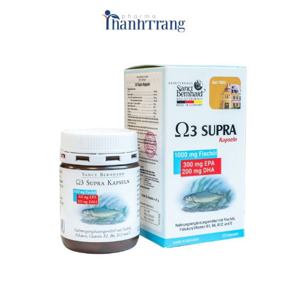 Viên uống Omega 3 SUPRA hỗ trợ giảm mỡ máu tốt cho tim mạch, não bộ, thị lực (hộp 30 viên) - 2