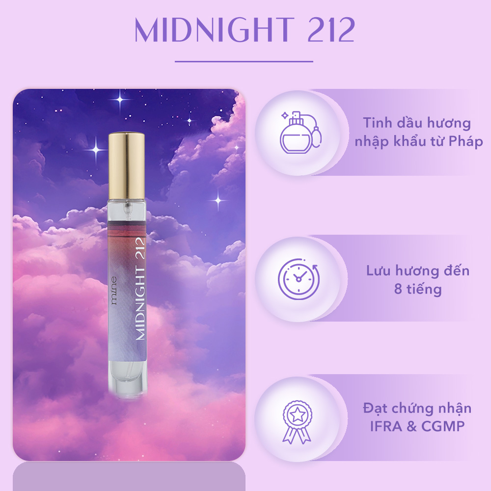 Nước hoa nữ Mine Midnight lưu hương 6-8h 9ml - 2