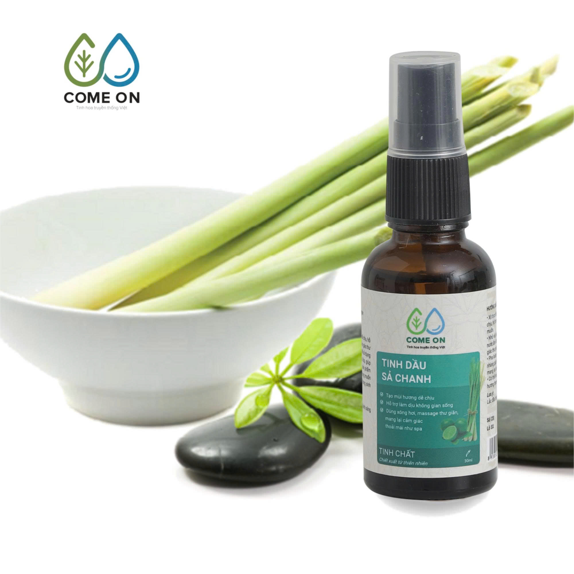 Tinh dầu sả chanh COME ON đuổi muỗi, khử mùi, xông phòng 30ml - 7