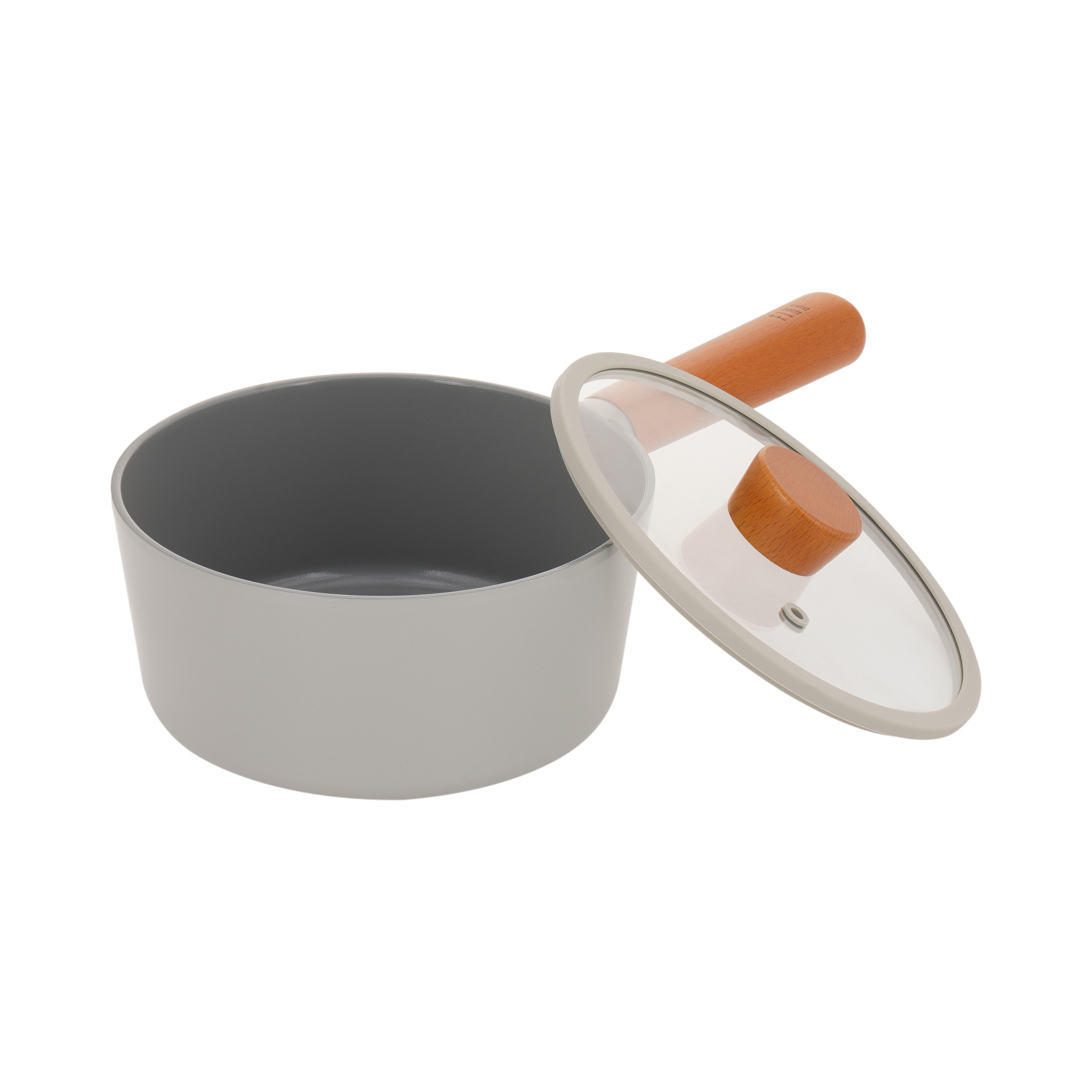 Quánh Hàn Quốc FIKA Object 18cm, đáy từ toàn bộ, nắp kính, màu xanh xám_365131 - 3