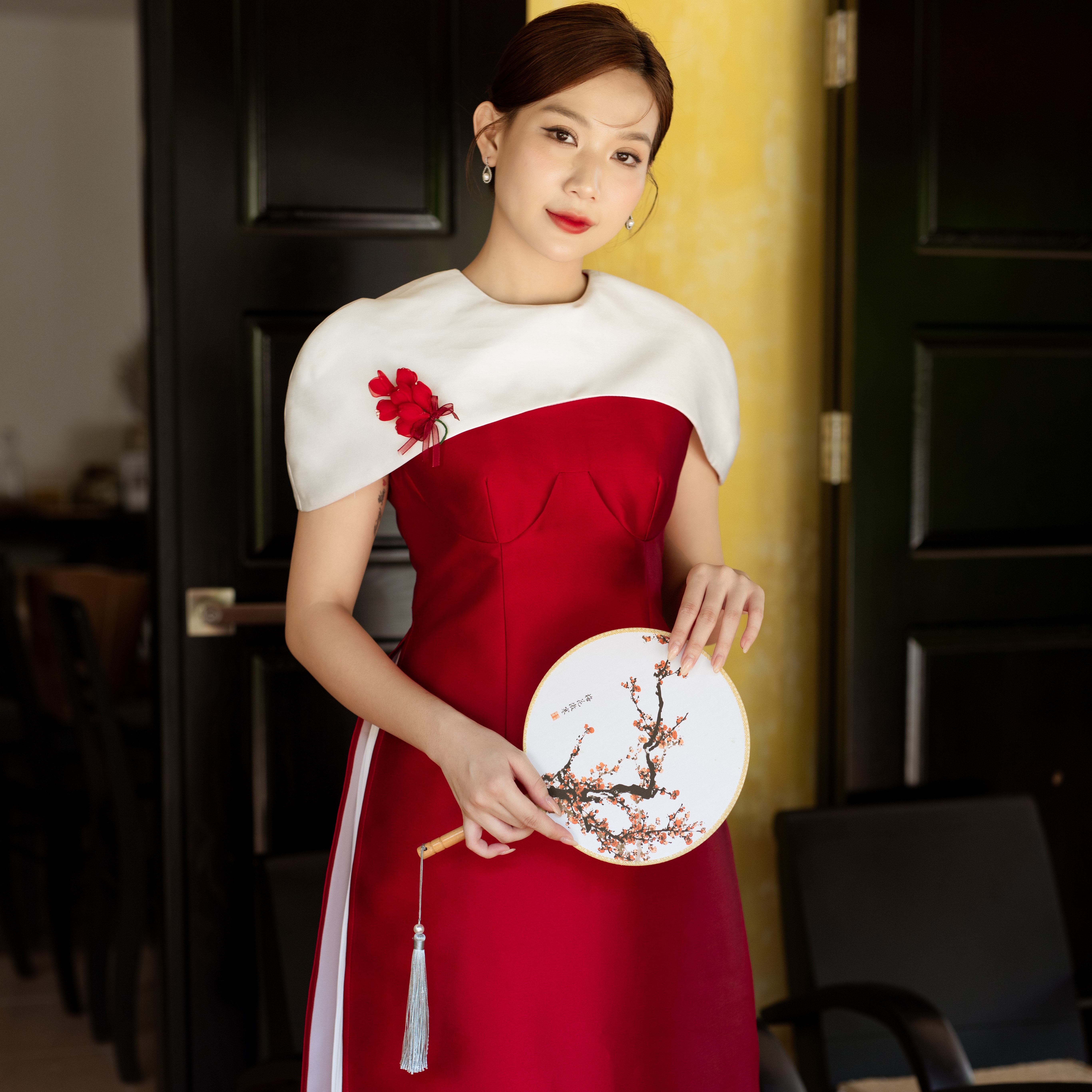Set Áo dài Bầu Vai Nelly - Phân phối chính hãng