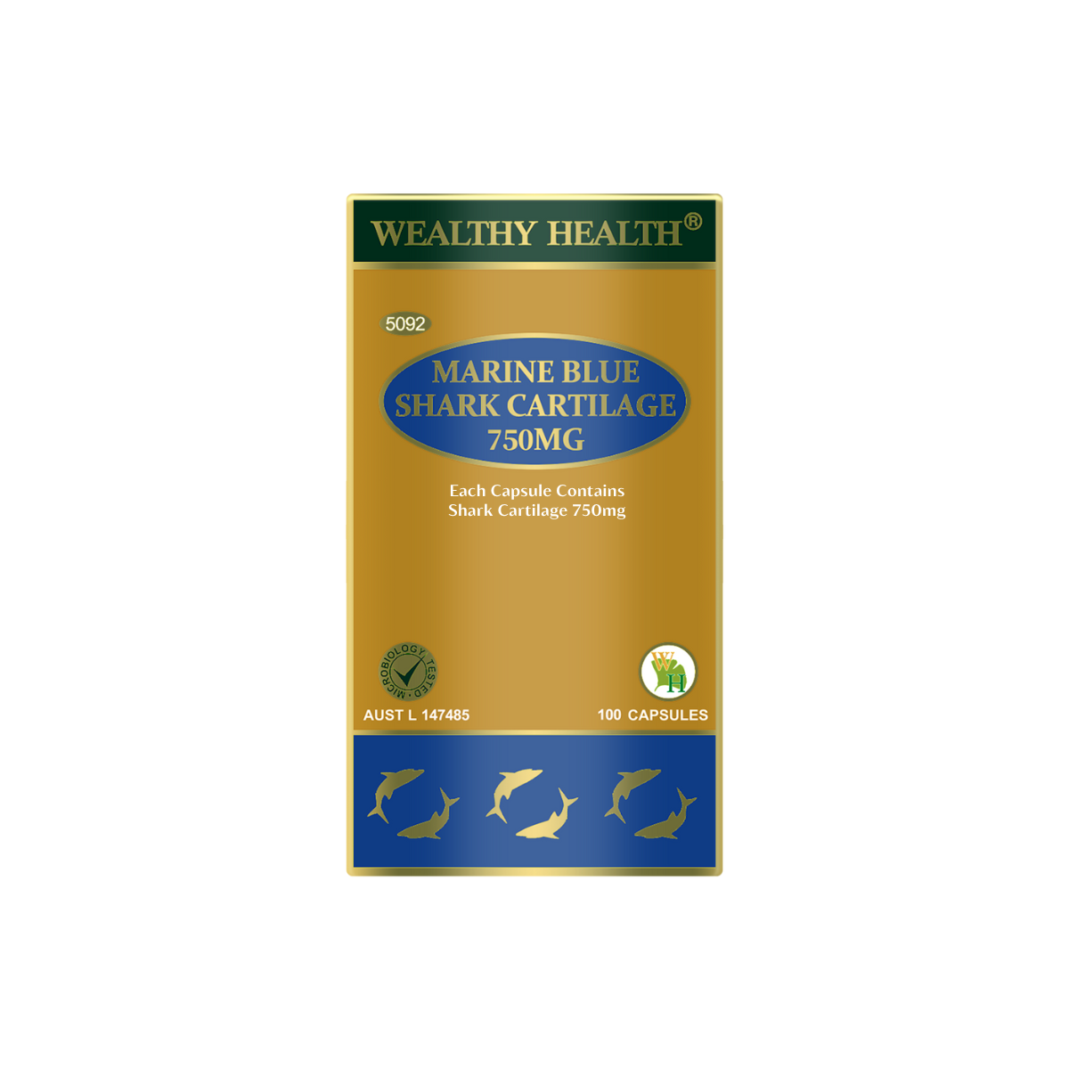 Viên Uống Sụn Cá Mập Marine Blue Shark Cartilage 750mg - Phân phối chính hãng