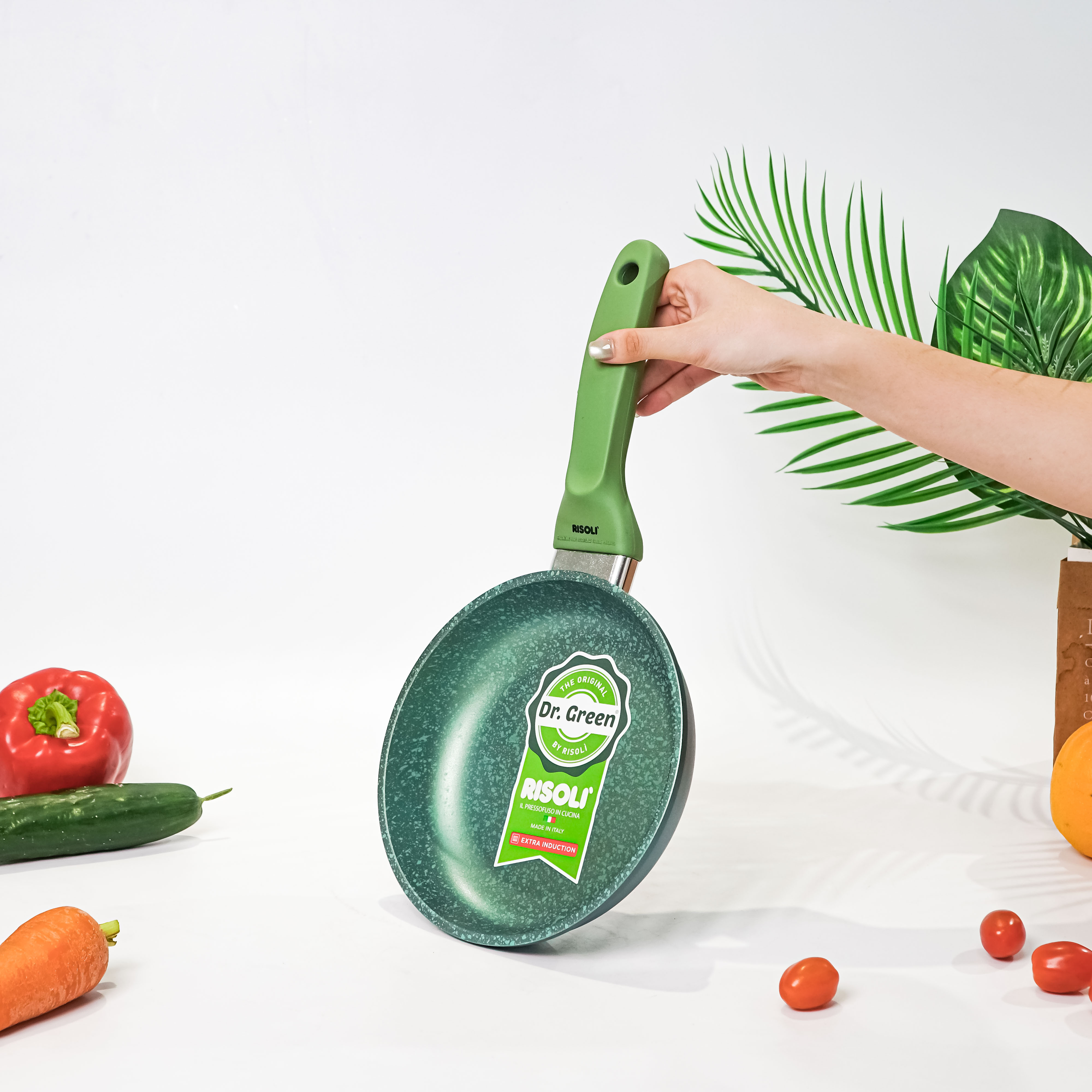 CHẢO CHỐNG DÍNH DR.GREEN® EXTRA INDUCTION - Model: CHAORisoli-00103DRIN/20