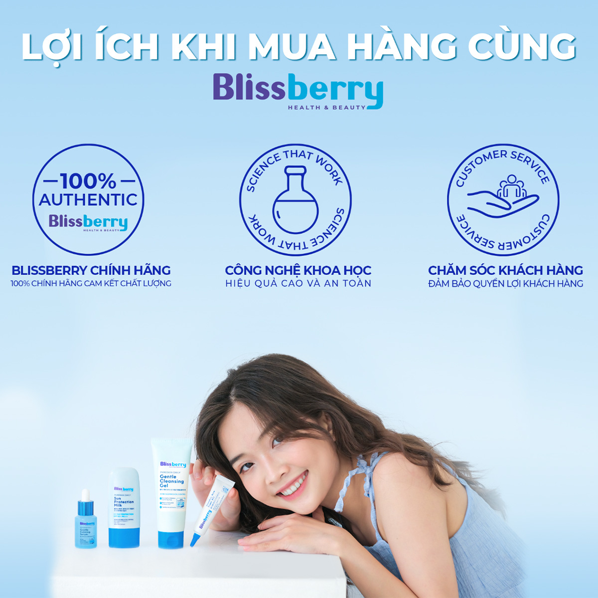 Sữa rửa mặt da dầu sạch sâu & giảm mụn Blissberry 100ml
