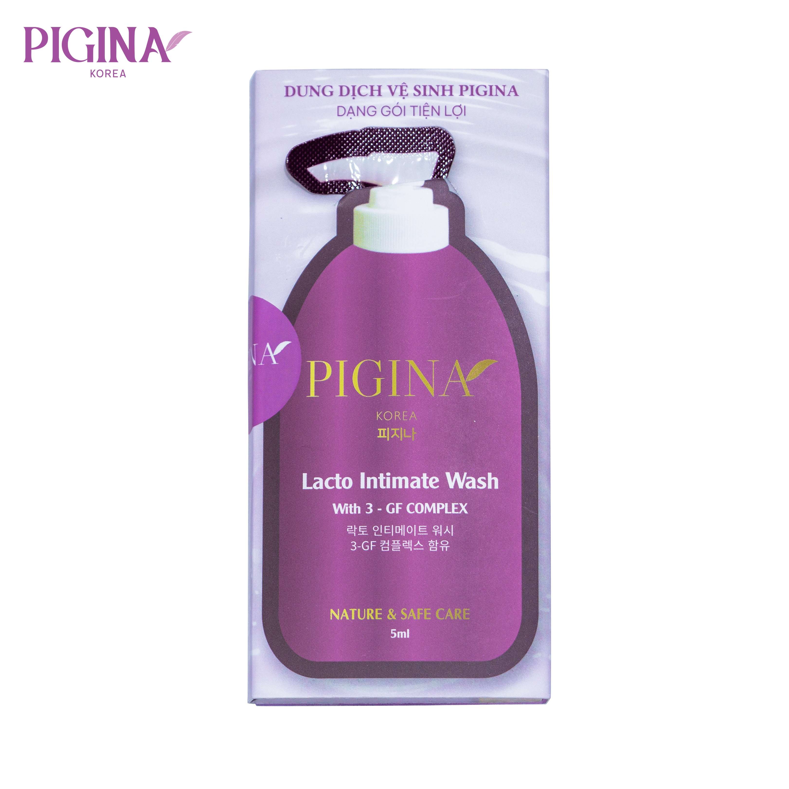 Combo 5 Gói gel Dung dịch vệ sinh Pigina 5ml - Pigina Lacto Intimate Wash - 8