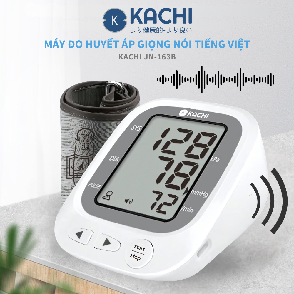 Máy đo huyết áp bắp tay Kachi JN-163B có trợ lý đọc kết quả tiếng Việt hỗ trợ người cao tuổi mắt kém - 9