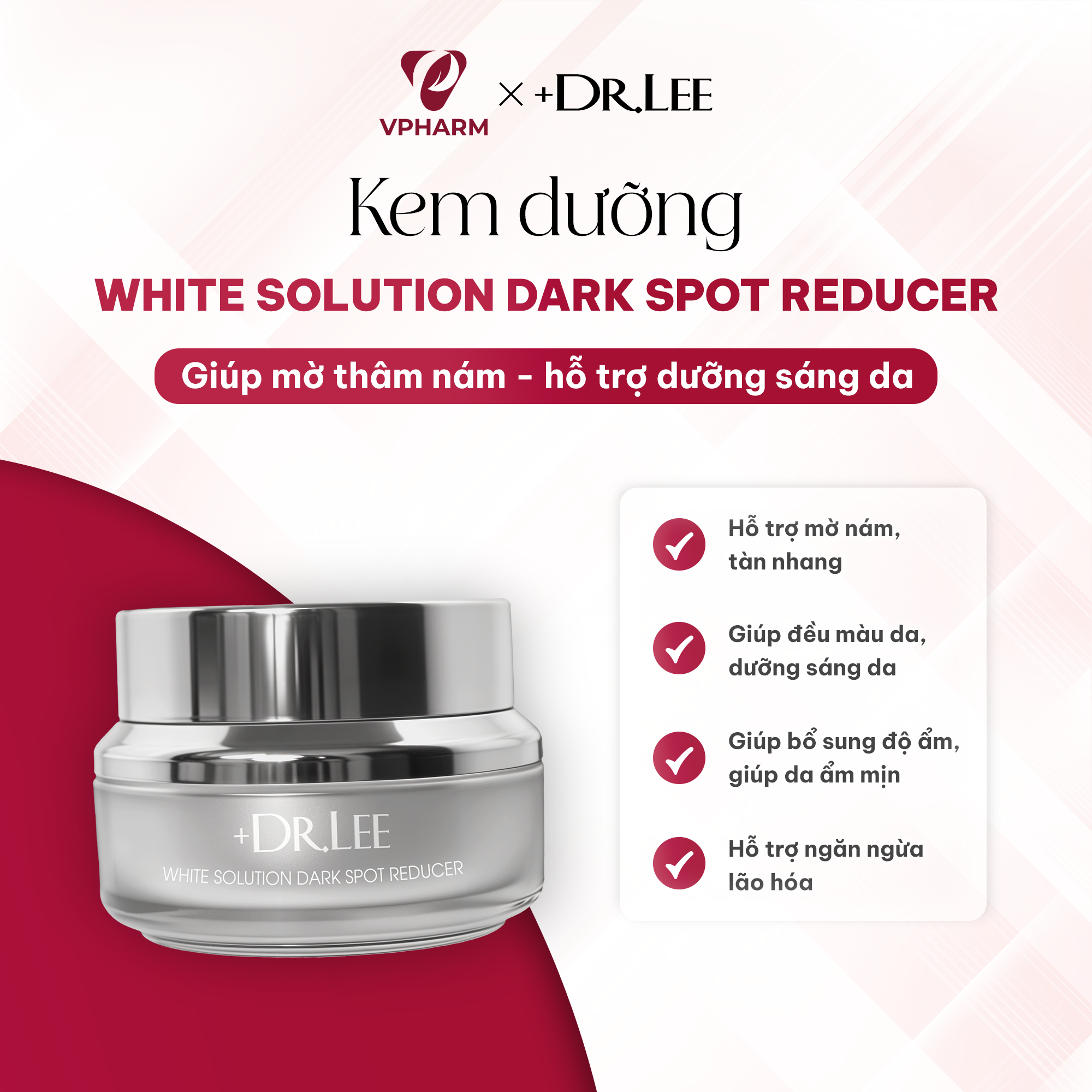 Kem Dưỡng Trắng, Mờ Thâm Nám & Ngừa Lão Hóa +Dr.Lee White Solution Dark Spot Reducer (30g) - Phân phối chính hãng