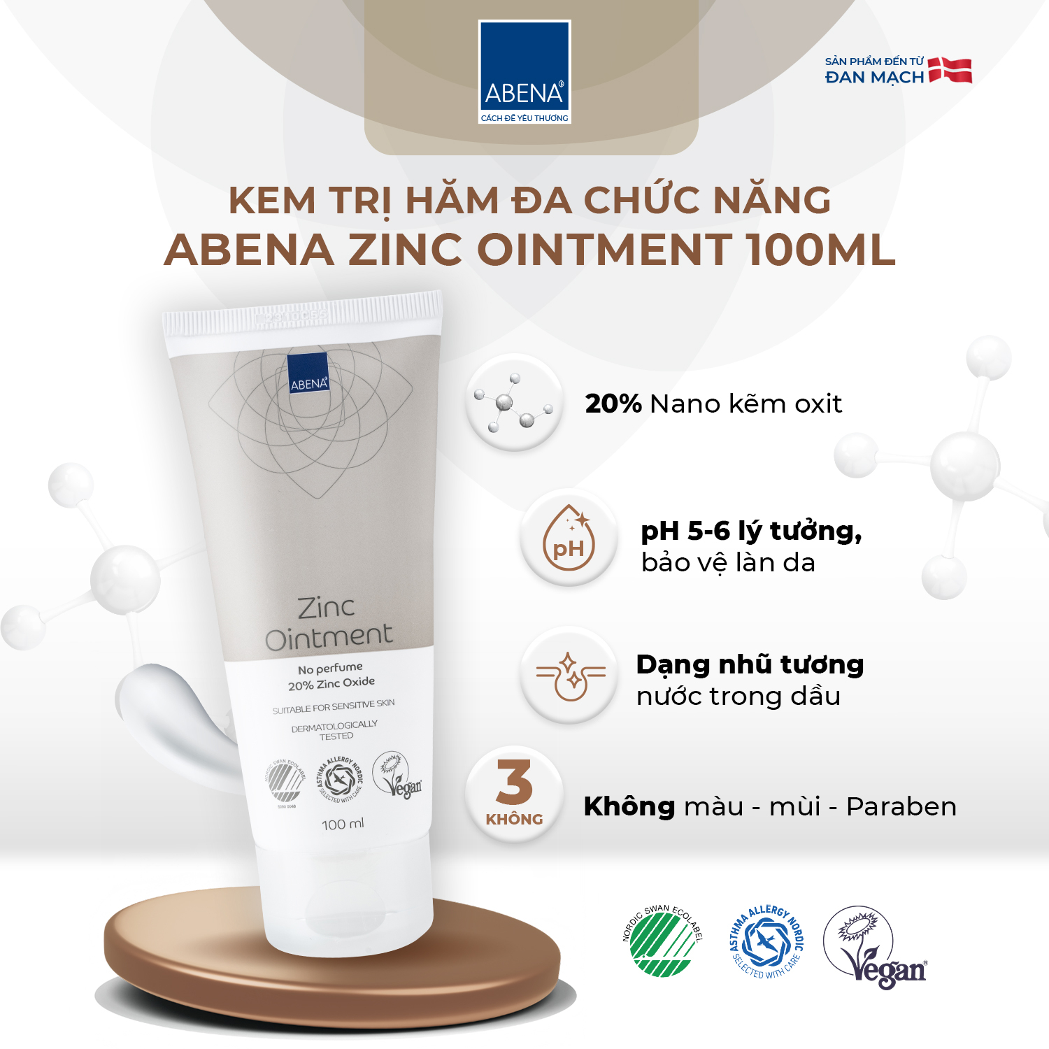 Kem đa năng Abena Zinc Oinment 100ml