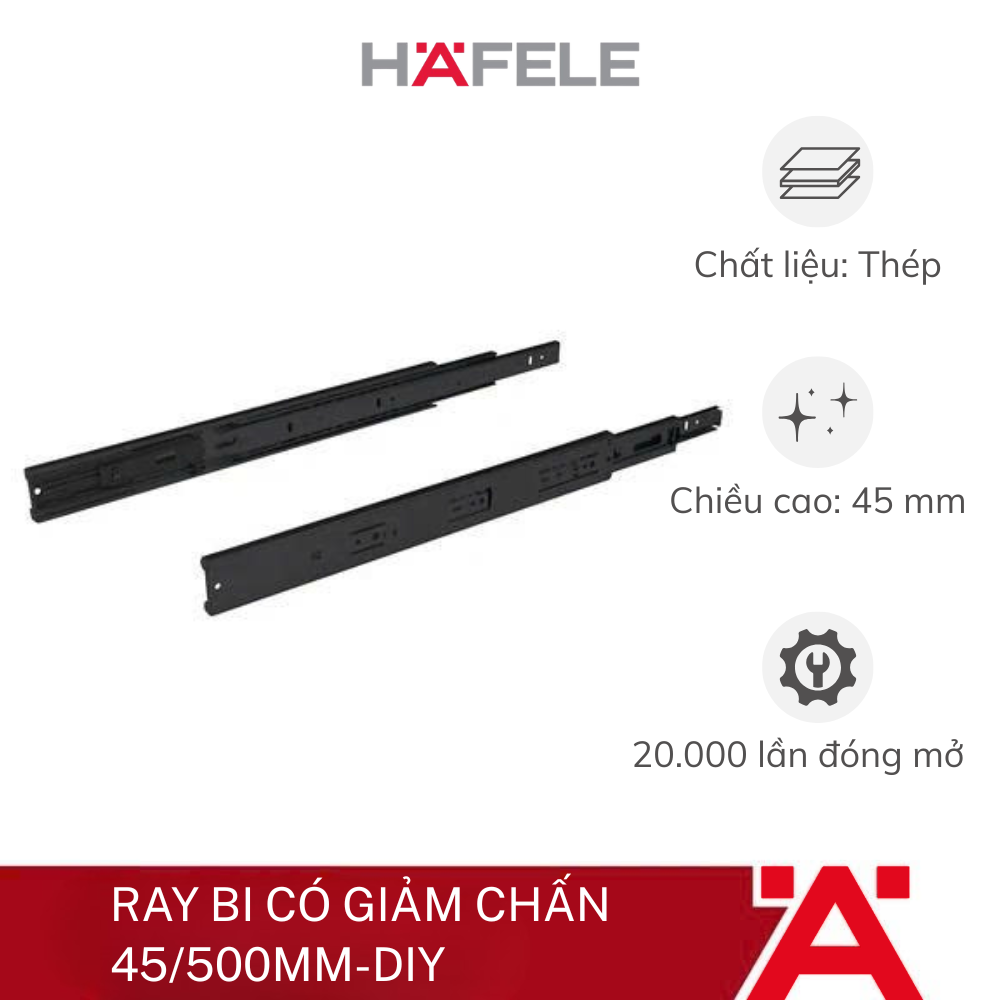 RAY BI CÓ GIẢM CHẤN 45/500MM-DIY 494.02.065
