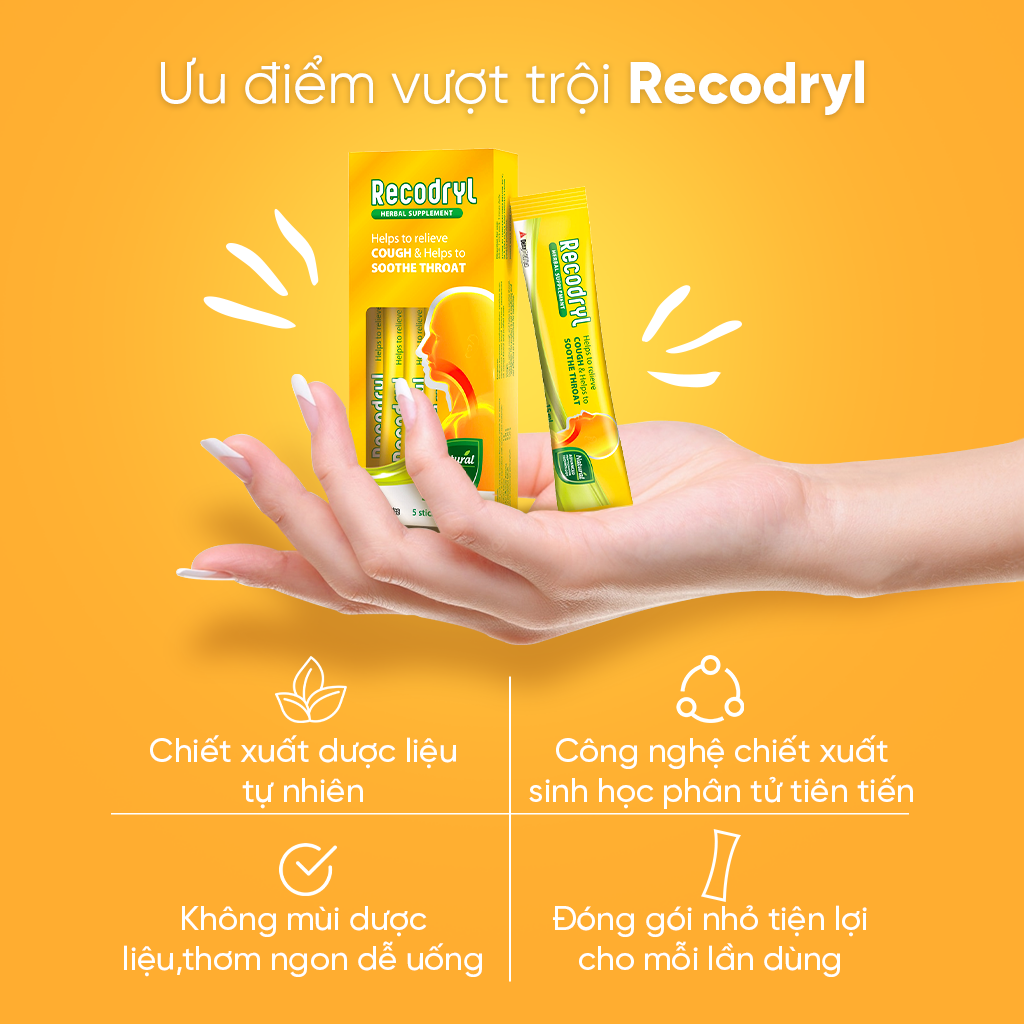 Combo 3 hộp Siro ho thảo dược RECODRYL