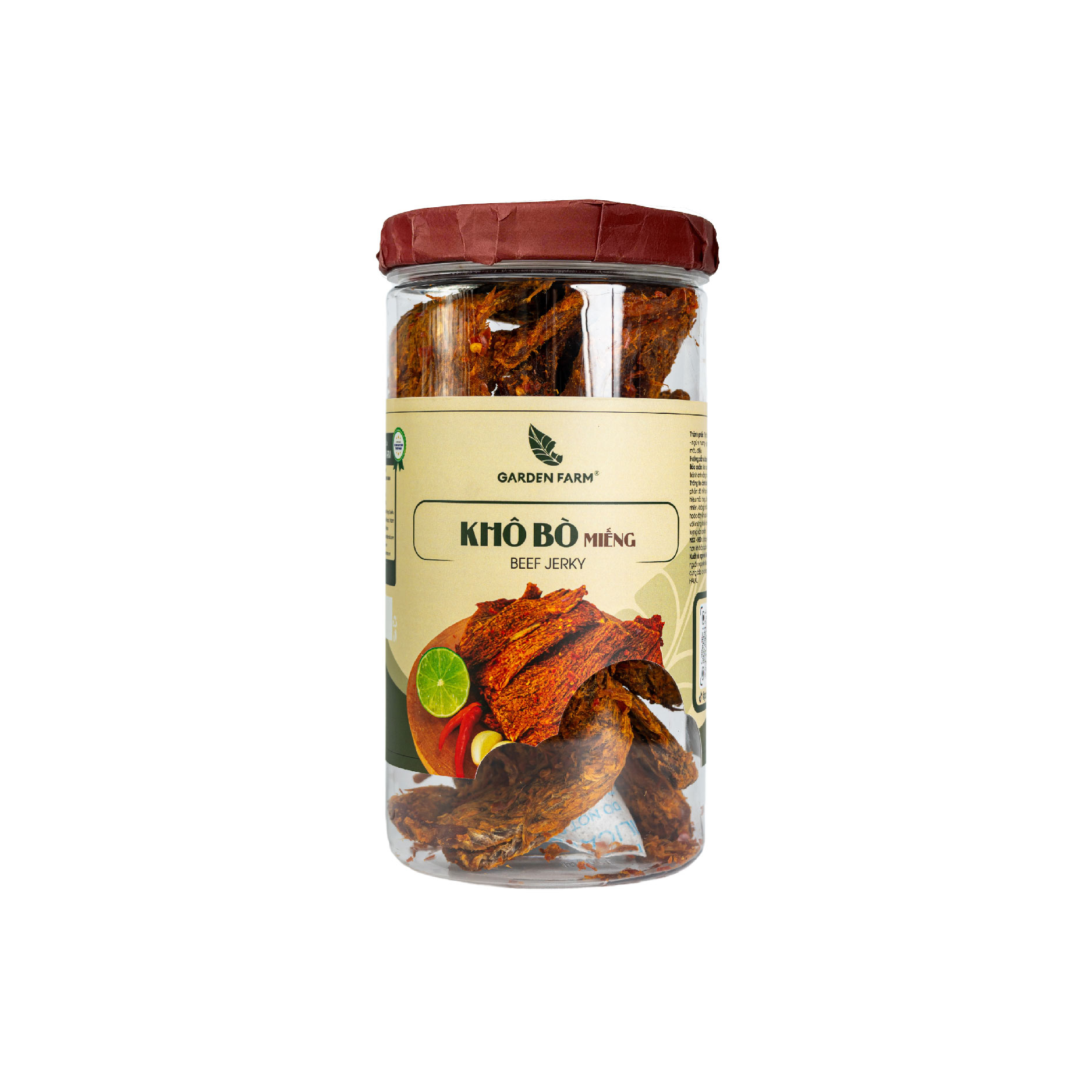 Khô Bò miếng Garden Farm (hũ 350g)