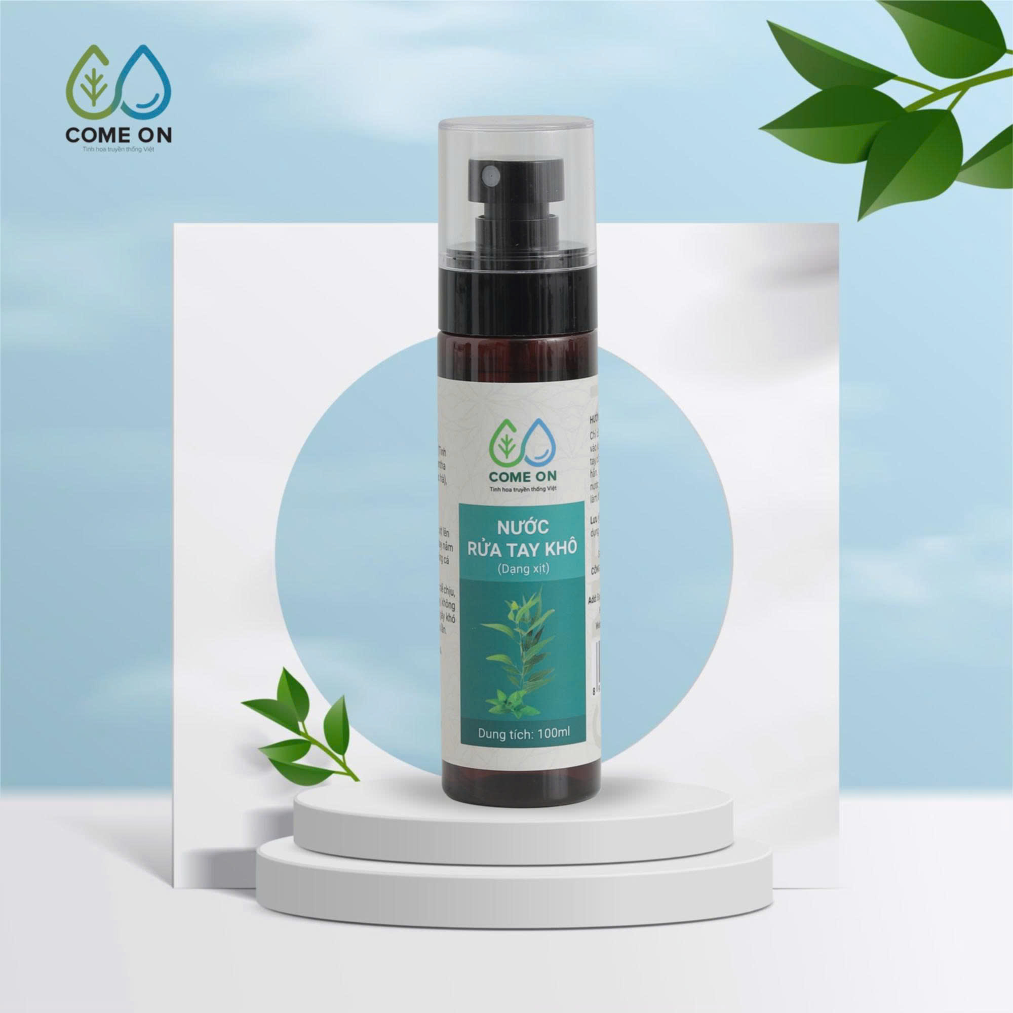Nước rửa tay khô COME ON ngăn ngừa vi khuẩn 100 ml