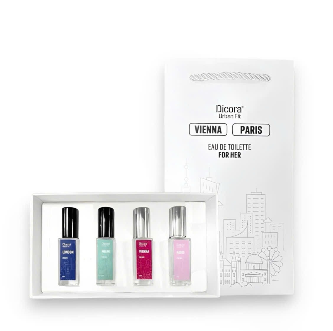 Set chiết nước hoa Dicora Urban Fit (4x5ml + Túi) - Phân phối chính hãng