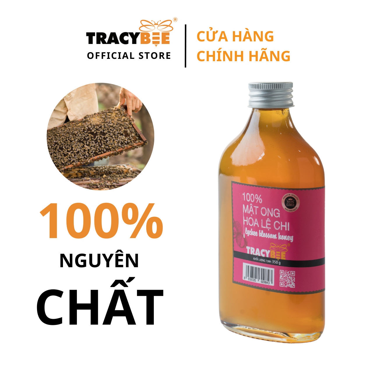 Mật ong hoa lệ chi (hoa vải) 350gr-duoc-ban-tai-Siêu Thị Ánh Nguyệt