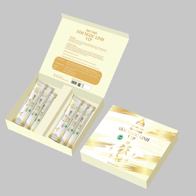 Dịch chiết Sâm Ngọc Linh VIP Hộp 30 gói (kèm túi) - Phân phối chính hãng