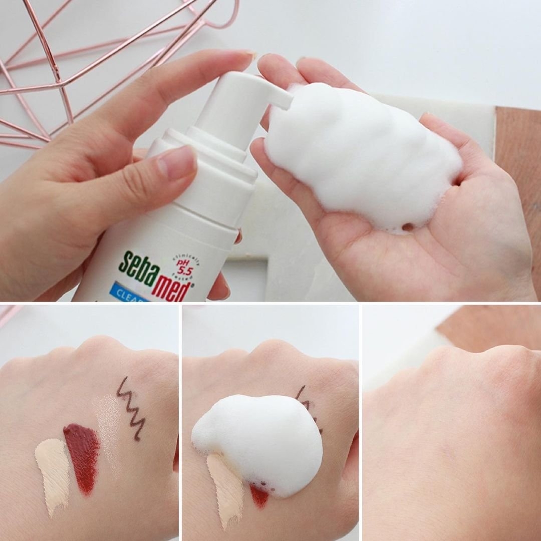 Bọt rửa mặt làm sạch sâu cho da mụn Sebamed pH 5.5 (50ml) - Phân phối chính hãng