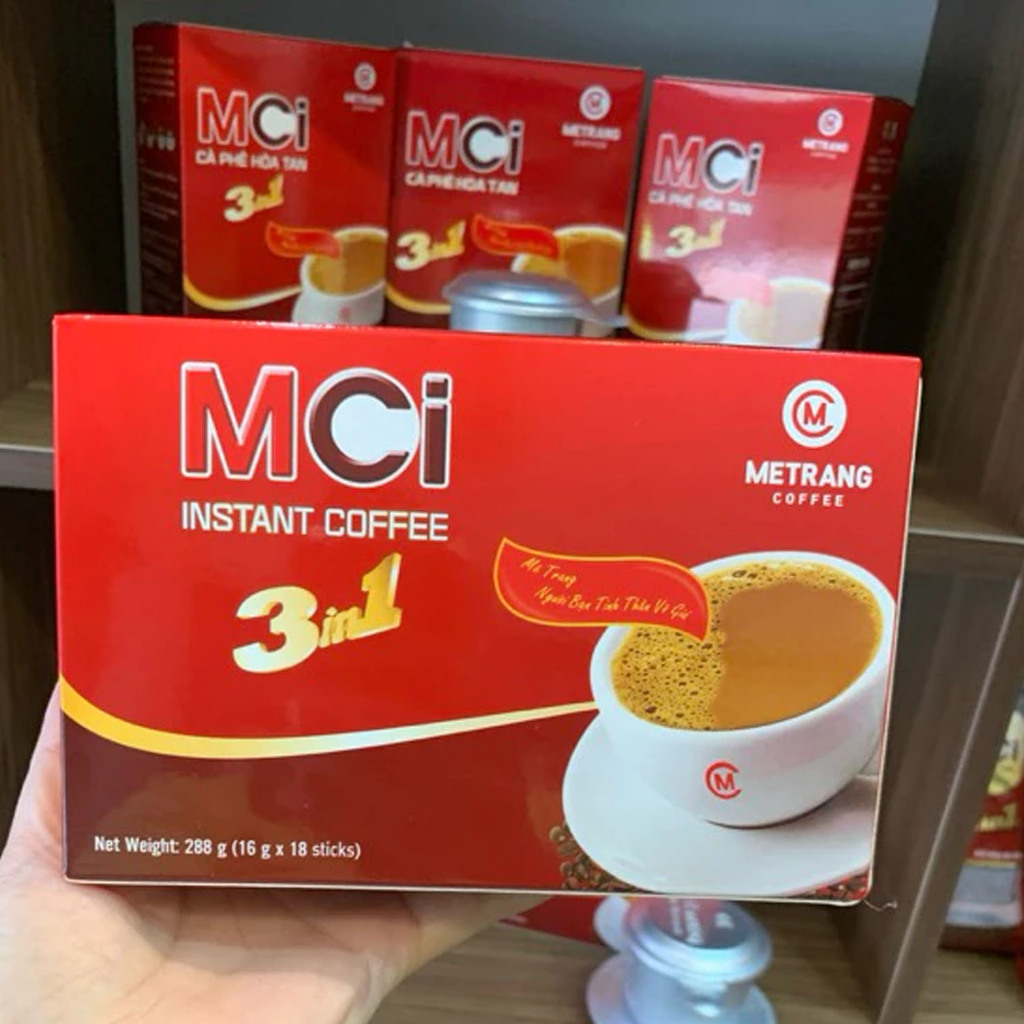 Cà Phê Sữa Hòa Tan Mê Trang 3 Trong 1 – Hộp 18 Gói-Thơm ngon