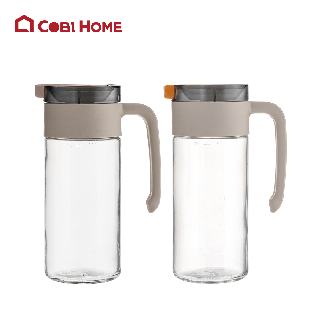 Bình dầu thủy tinh tự mở nắp có tay cầm màu ngẫu nhiên dung tích 560ml_376069
