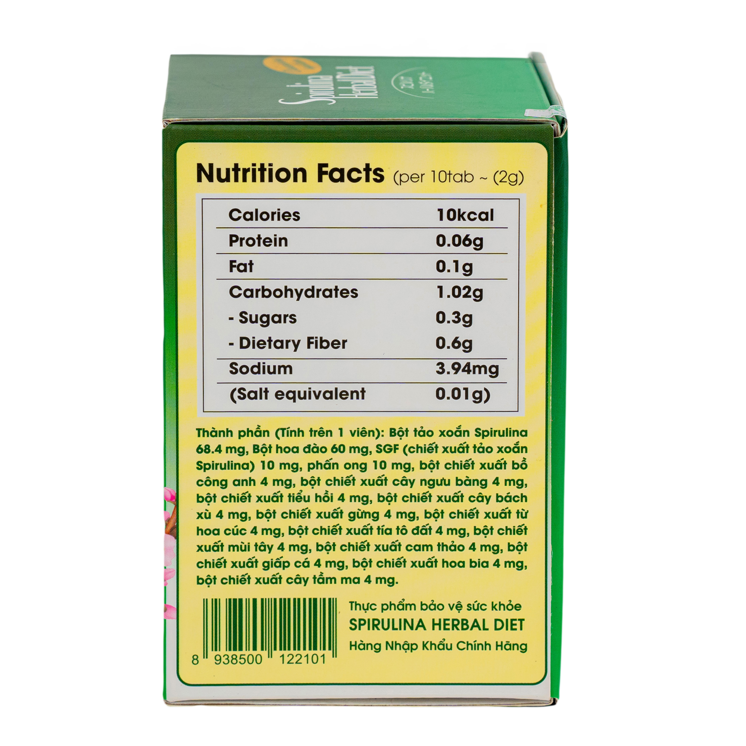 Tảo Spirulina Herbal Diet hỗ trợ giảm cân, thải độc cơ thể 20gr