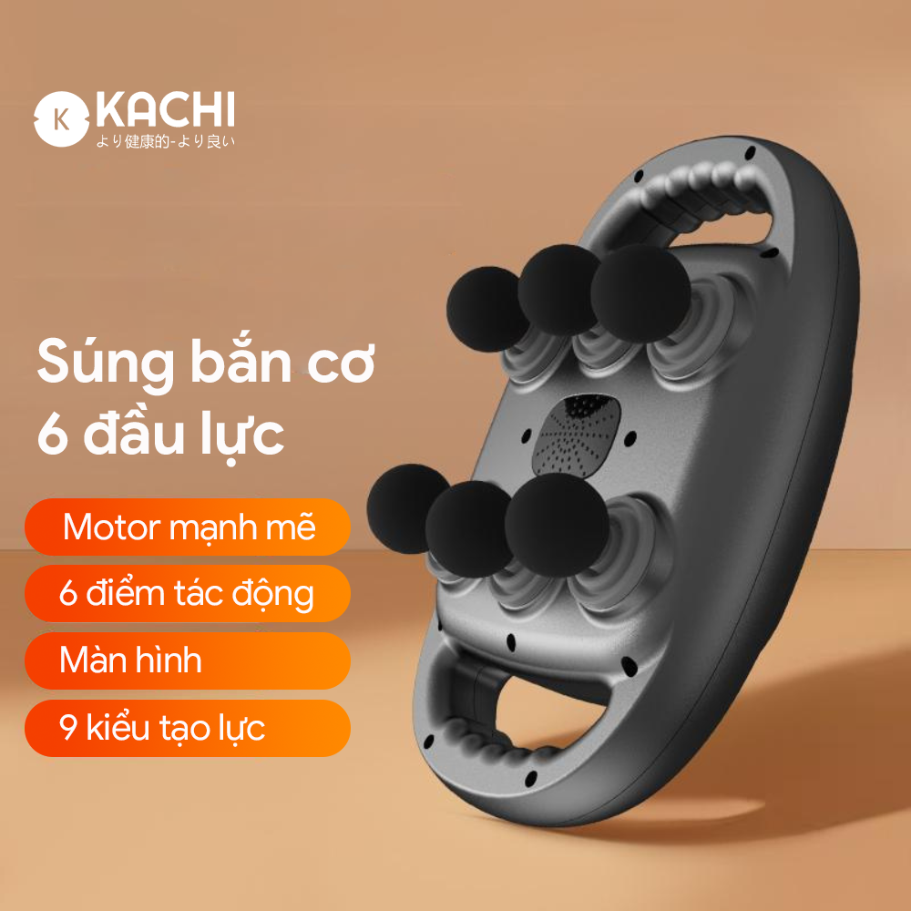 Máy Massage 6 Đầu Rung Kachi MK390 Chạy Pin - Giải Pháp Thư Giãn Tối Ưu Cho Cơ Thể