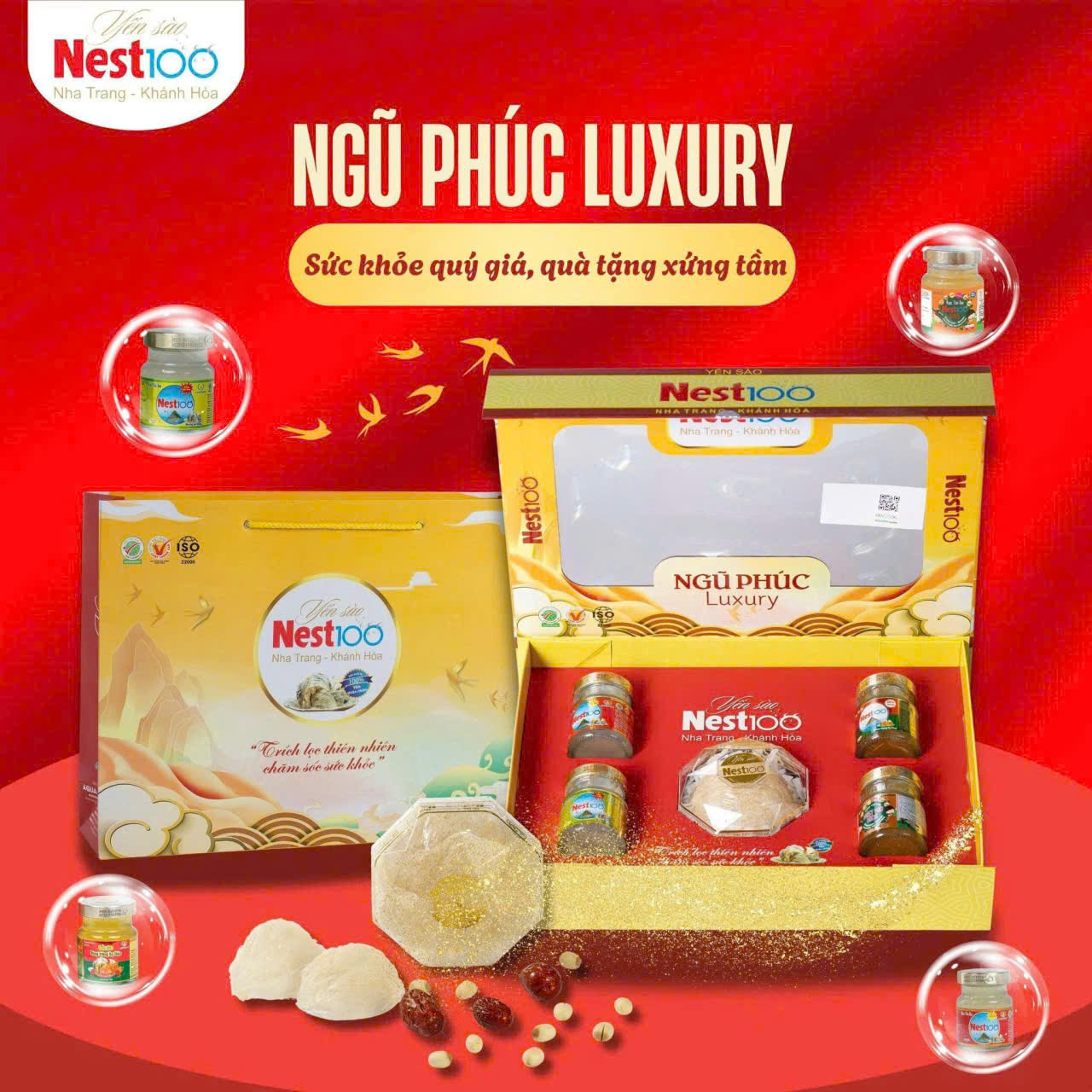 Hộp Quà tặng cao cấp - Ngũ Phúc Luxury - Phân phối chính hãng