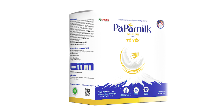 Sữa non tổ yến Papamilk Diasure - Dành cho mẹ bầu & người tiểu đường (7góix32g) - 4