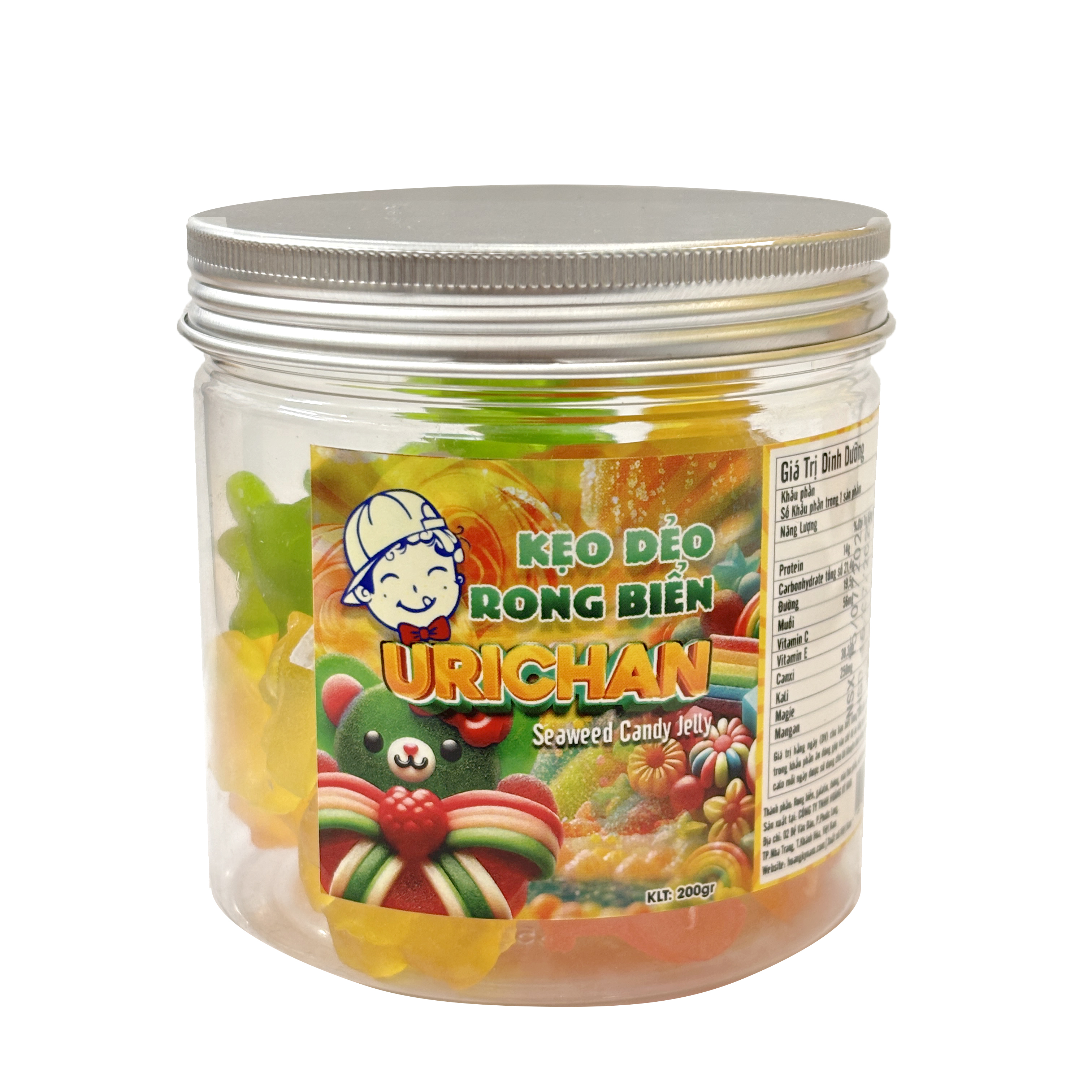 Kẹo Dẻo Rong Biển URICHAN Hũ 200gr - Phân phối chính hãng
