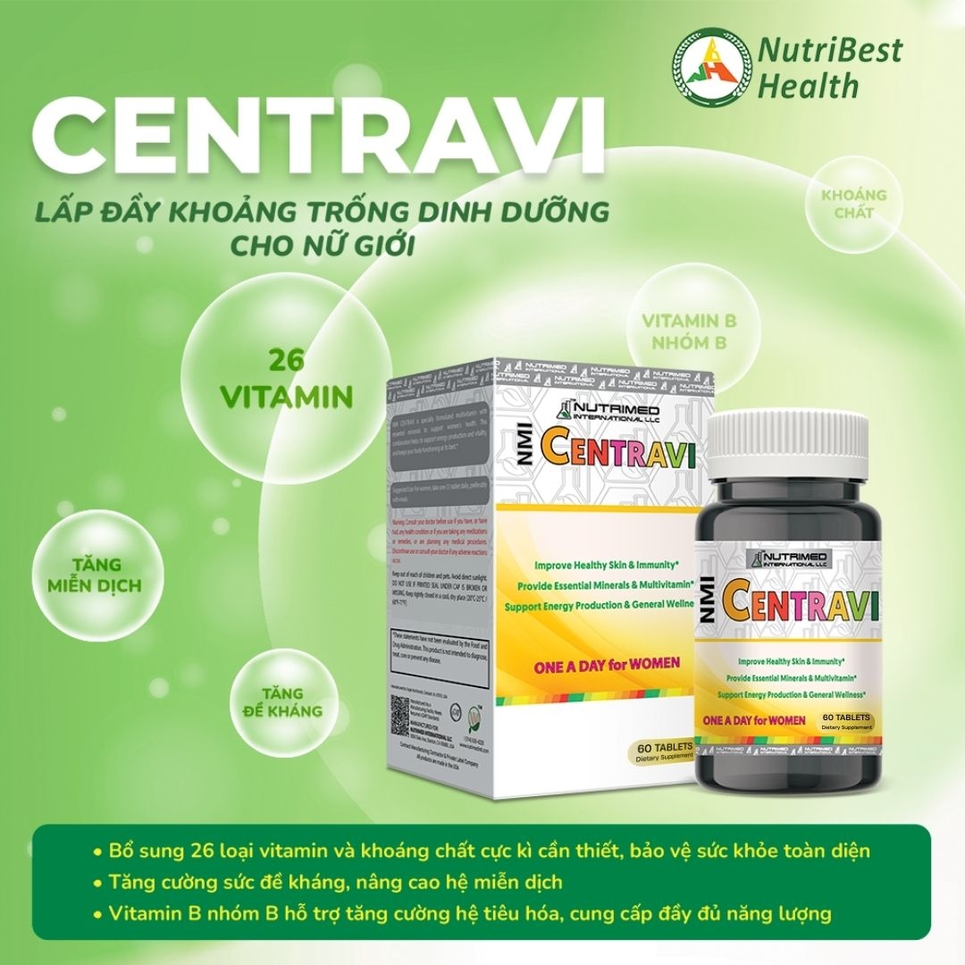 Thực phẩm bảo vệ sức khỏe NMI Centravi Nữ Giới (60 viên)