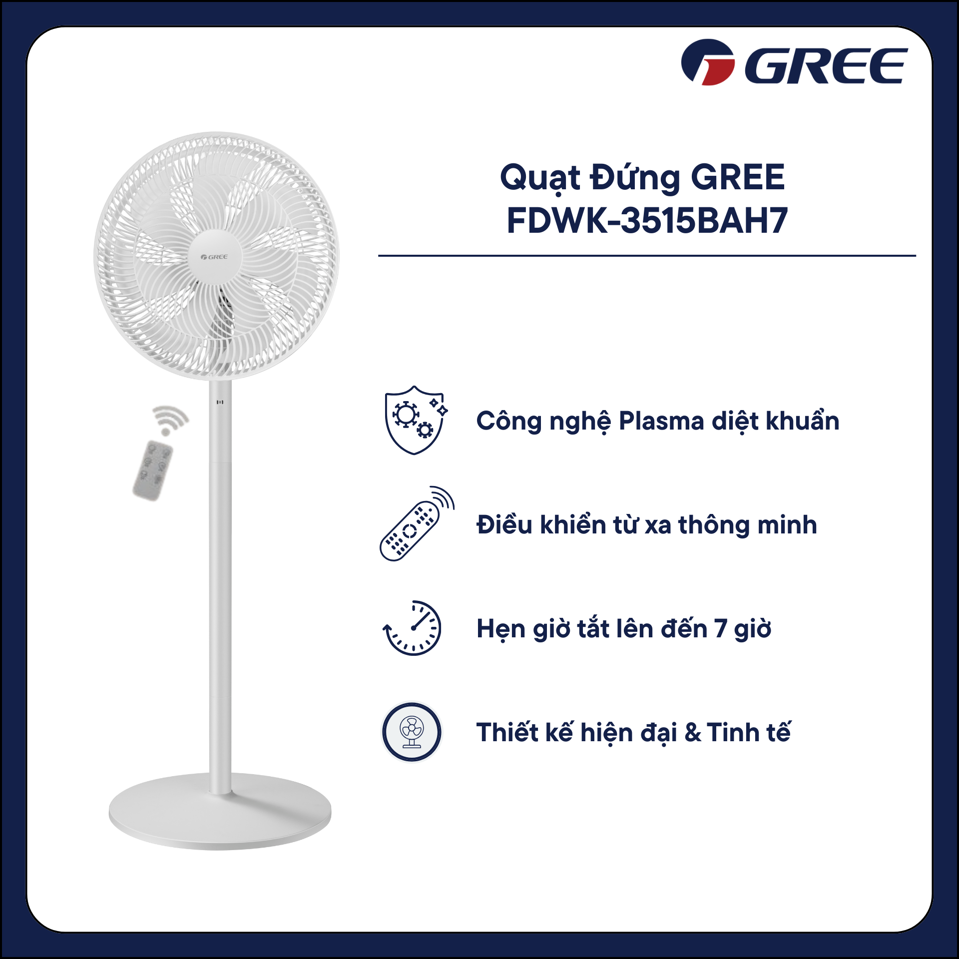 Quạt đứng Gree  FDWK-3515Bah7