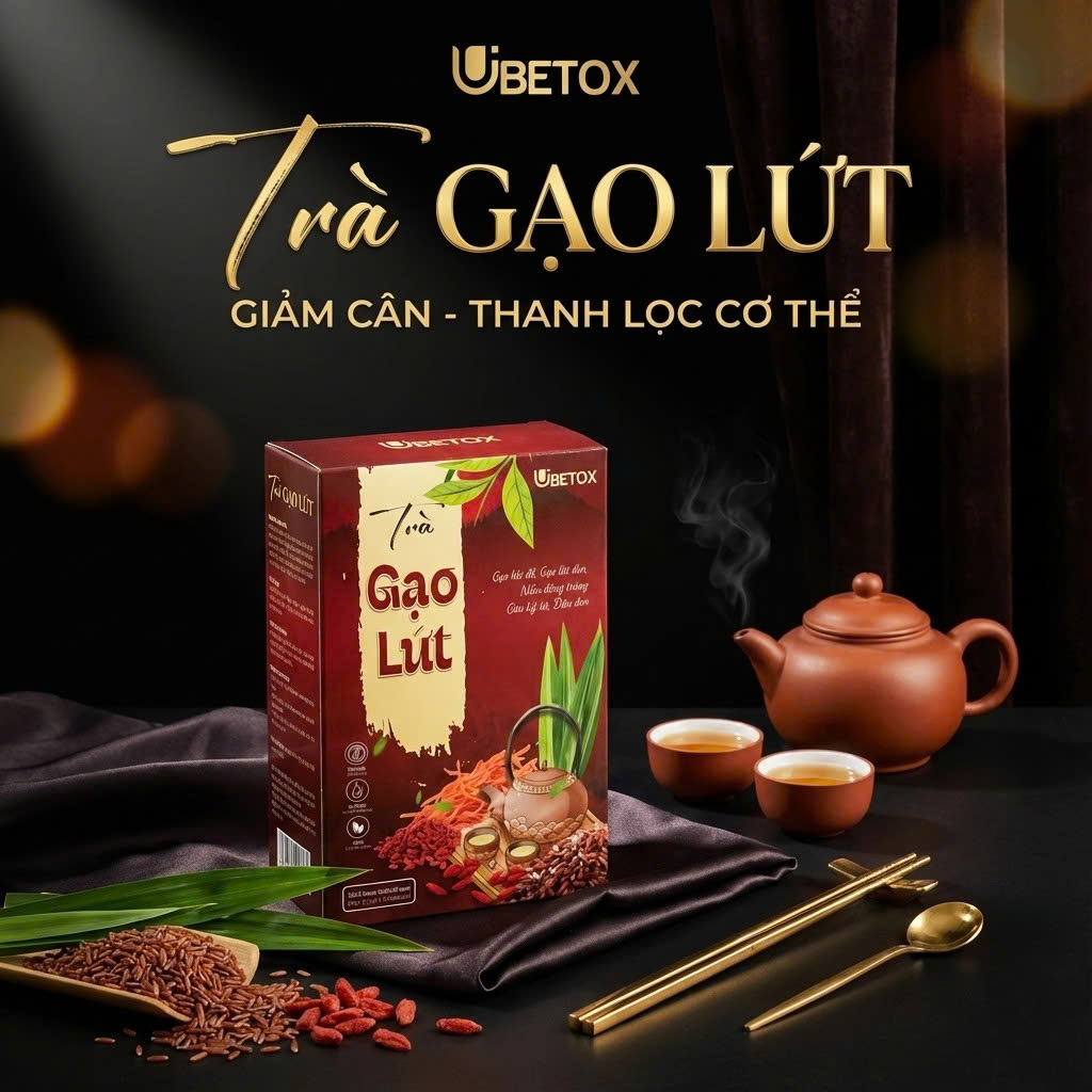 Trà Gạo Lứt (Kỷ tử đông trùng) - Hộp giấy, 20 túi lọc x 10gr