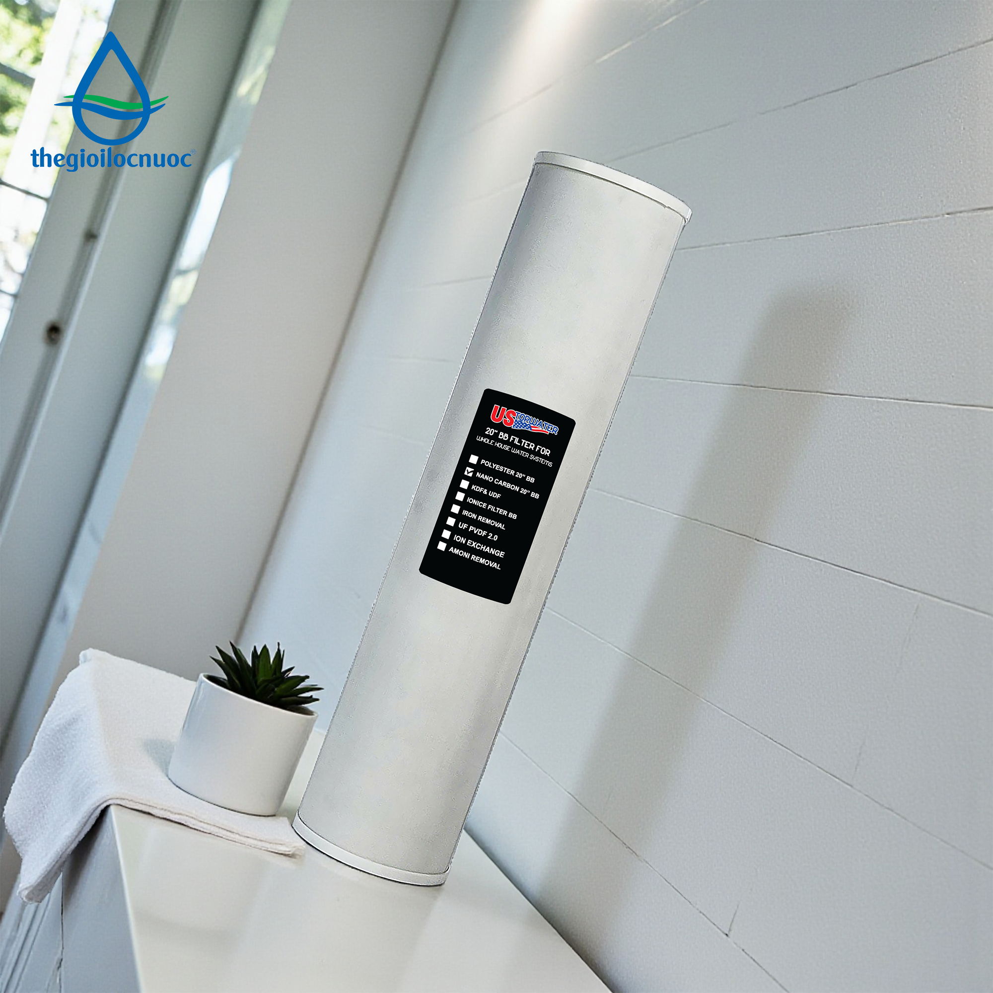 Lõi than hoạt tính mịn 2 trong 1 20'' béo nhãn hiệu Ustopwater - Thái Lan, model: CIF-20-BB