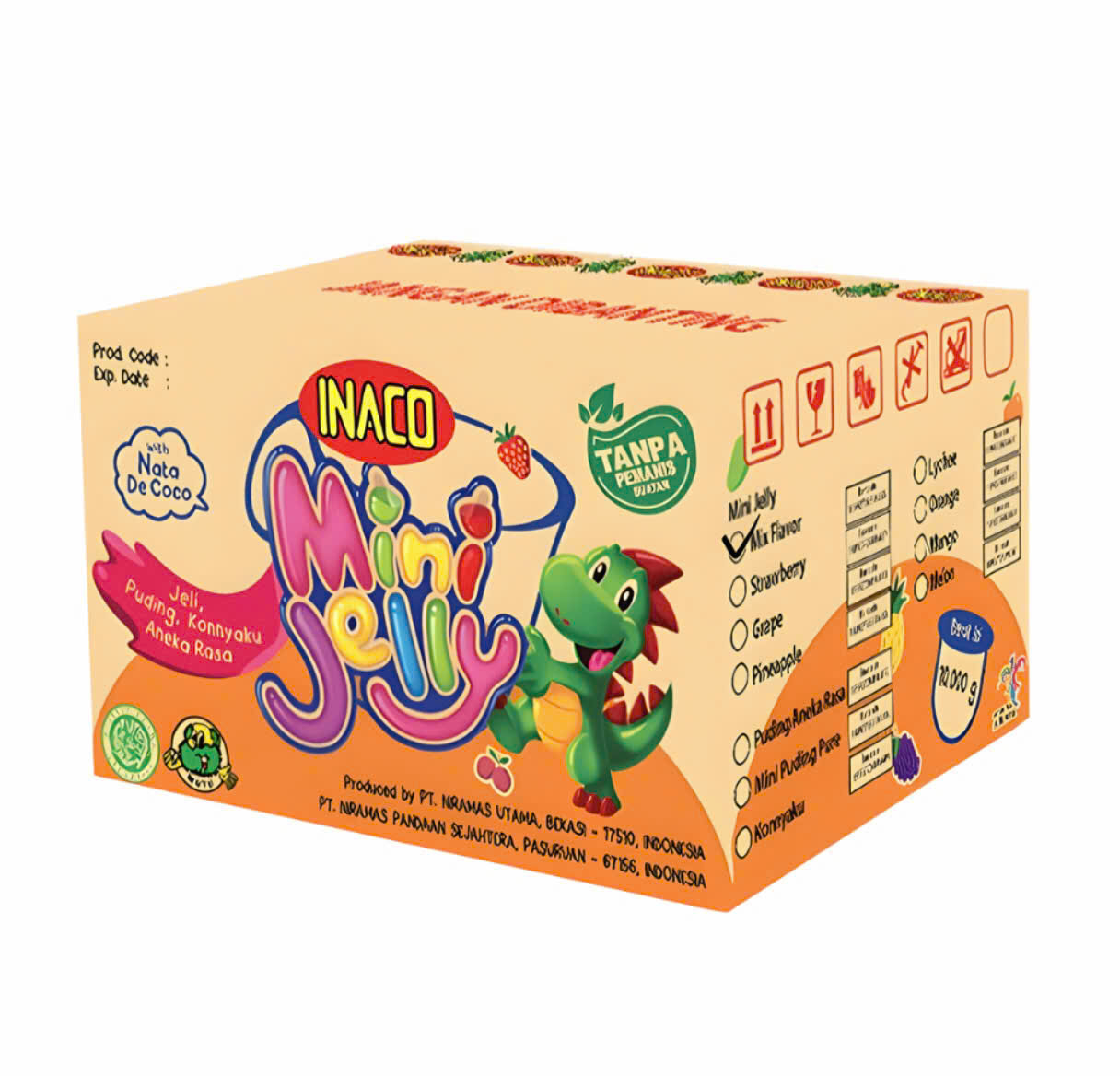 Túi 1,5 ký Thạch hương trái cây Nata de Coco - INACO Mini Jelly